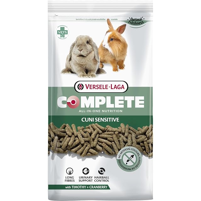 VERSELE-LAGA - Complete Cuni Sensitive - Pienso extrusionado Todo en uno para Conejos sensibles - 1,75kg