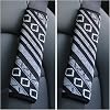 2 Pack Car Seat Belt Cover Pad Boho Car Accessories, Bohemian Safety Seatbelt Shoulder Strap Pads Ethnic Style Car Decor to Protect Neck and Shoulder Universal on The Cars, Trucks and SUV, Black