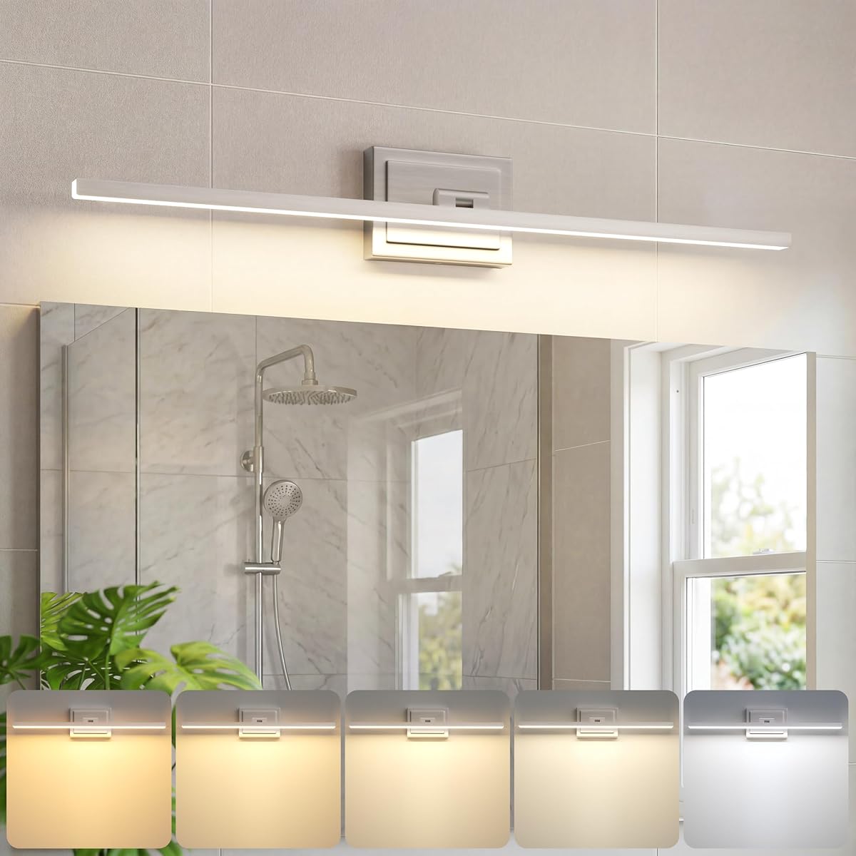 VOLISUN Modern Bathroom Vanity Light 31.5 inch Rotatable 18W Dimmable 5CCT Led