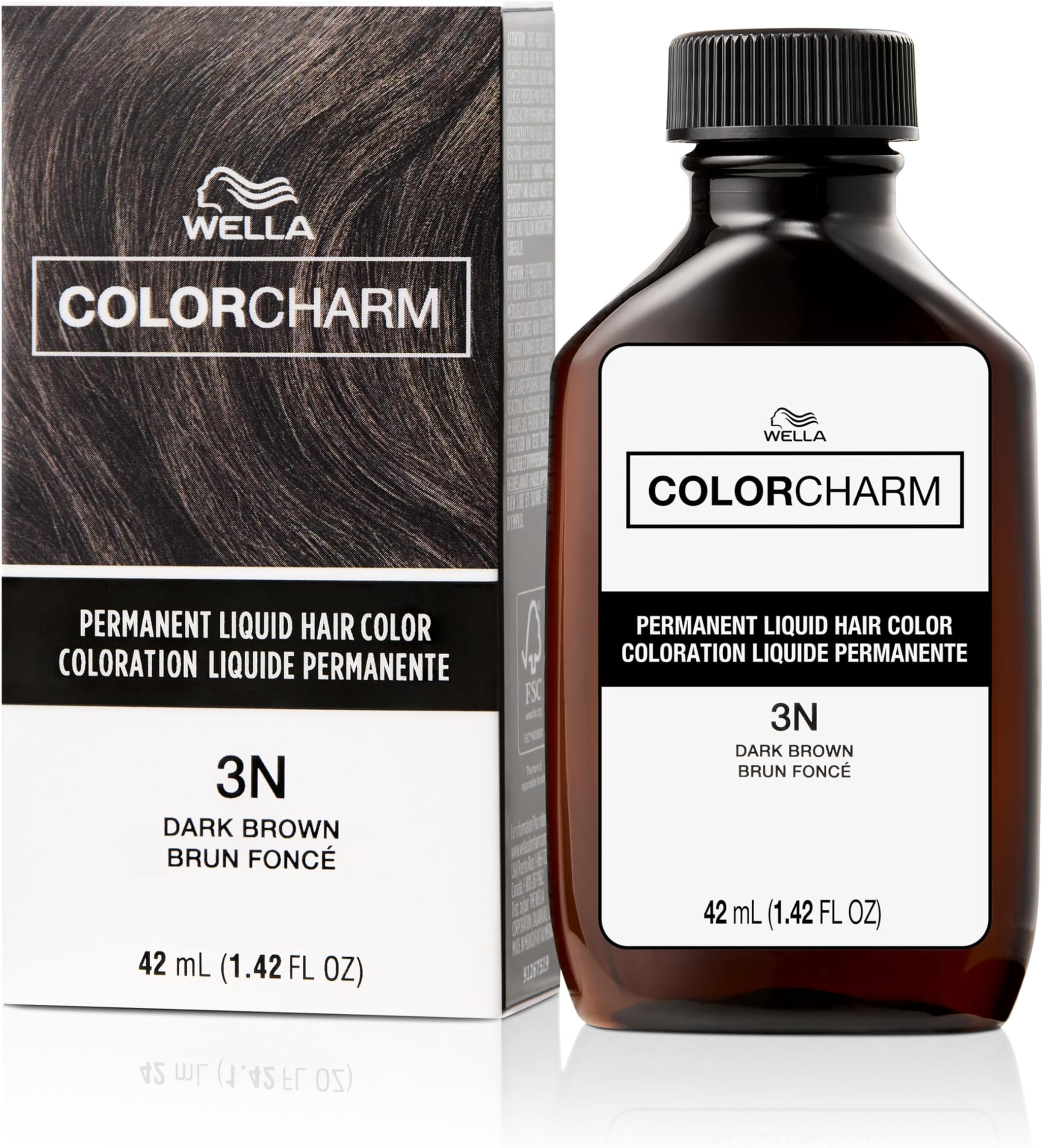 Permanent Liquid Hair Color for Gray Coverage, Brown