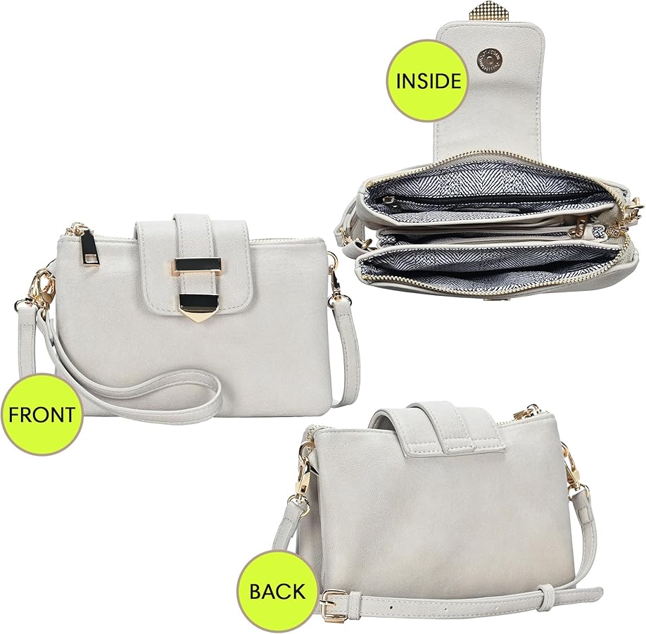 【ミッチー】 MMS Brands Miztique Dara Convertible Crossbody (Bone) | Vegan