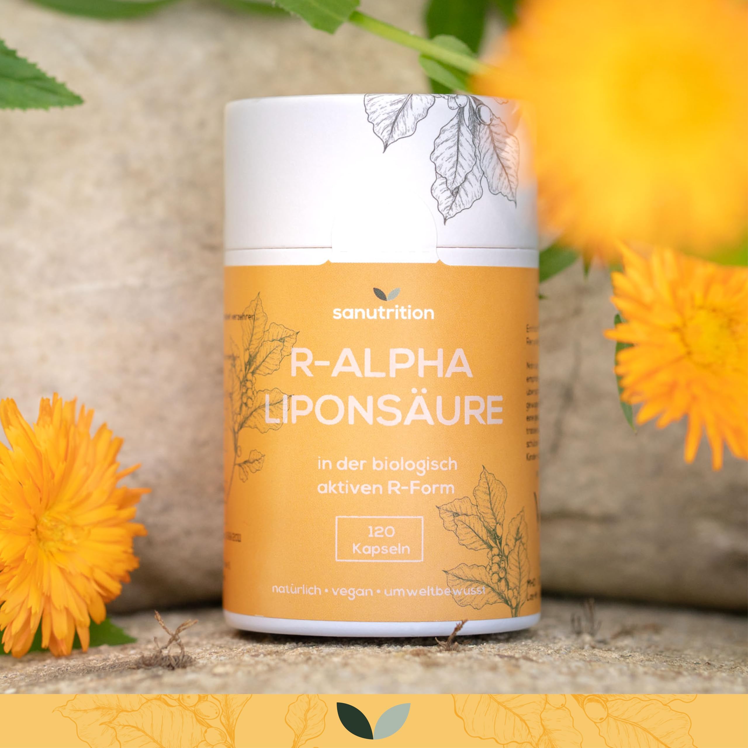 Acide R-alpha-lipoïque 400 mg par capsule | 120 capsules | Hautement dosé | En biodisponibilité particulièrement élevée | Végétalien | Emballage papier 100% écologique