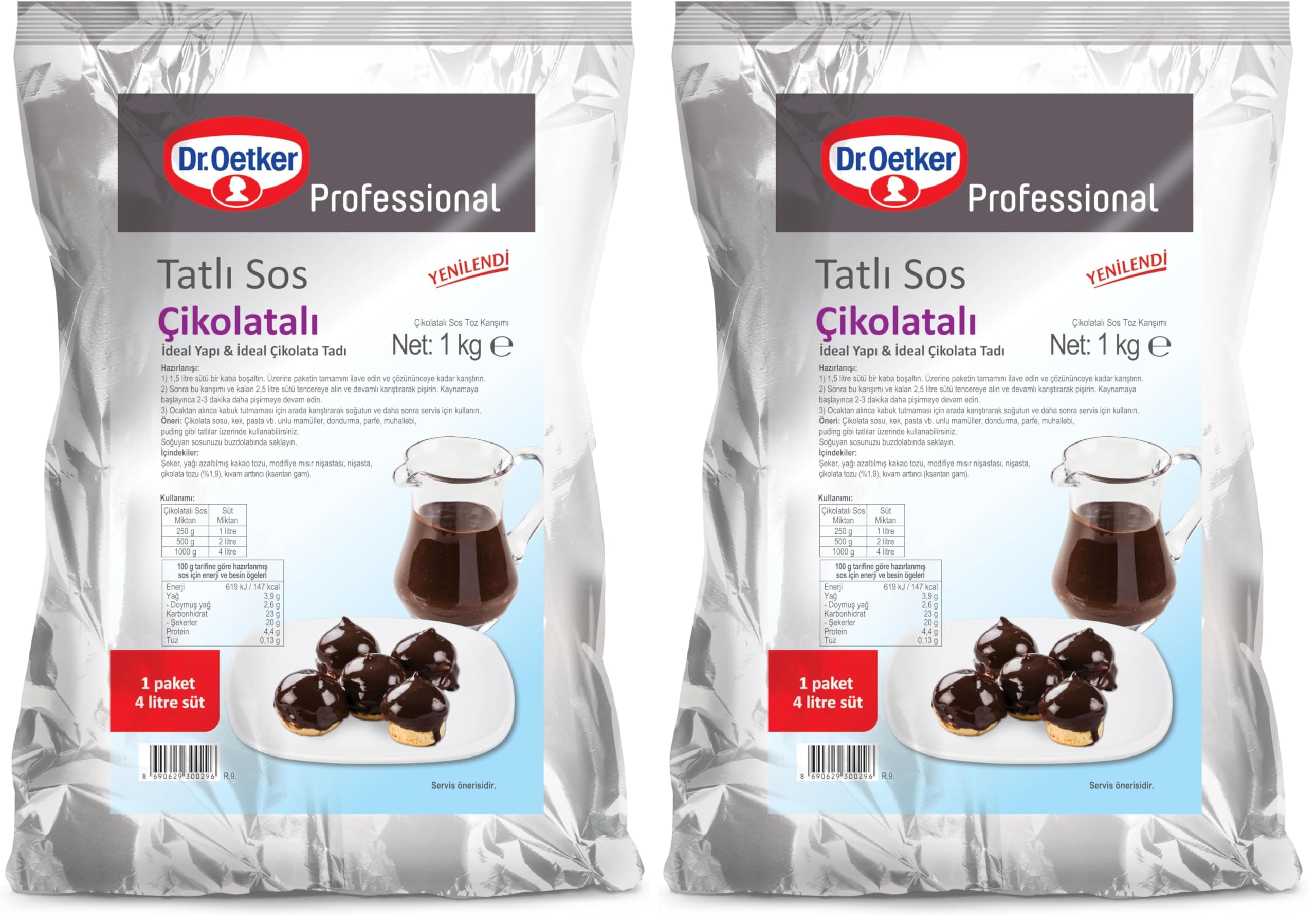 Dr. Oetker Tatlı Sos Çikolatalı 1 Kg (2 paketi)
