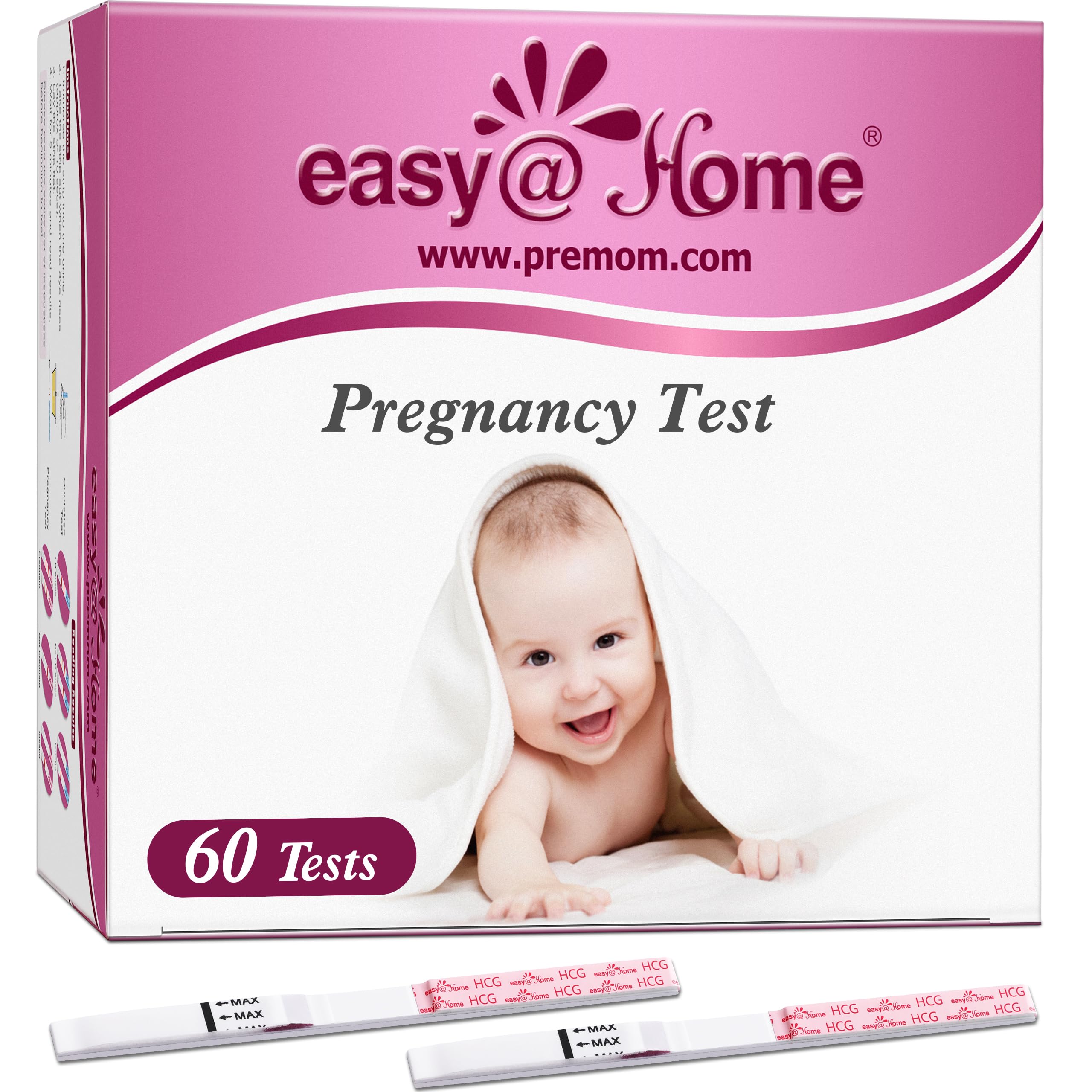 60 Pregnancy Tests: Early Detection Precise Results Pregnancy Test Strips - Bulk Pregnancy Strips - 60 hCG Test Strips