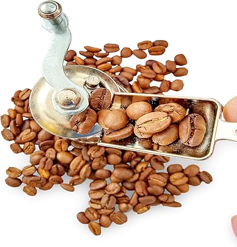 Miniatura 7 de Molinillo de café con sal de pimienta, 2 en uno, molino de café turco, con cuchara de pala de especias, salero y fundición de aleación de zinc mejor