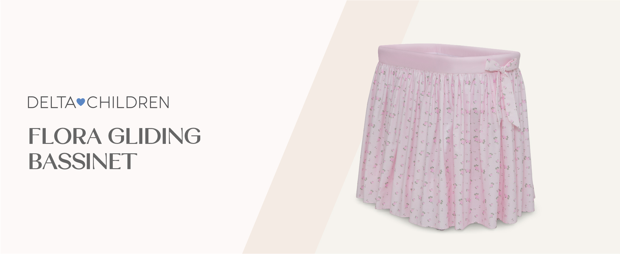 Amazon.com: Delta Children Flora Gliding Bassinet, Pink Roses : Baby
