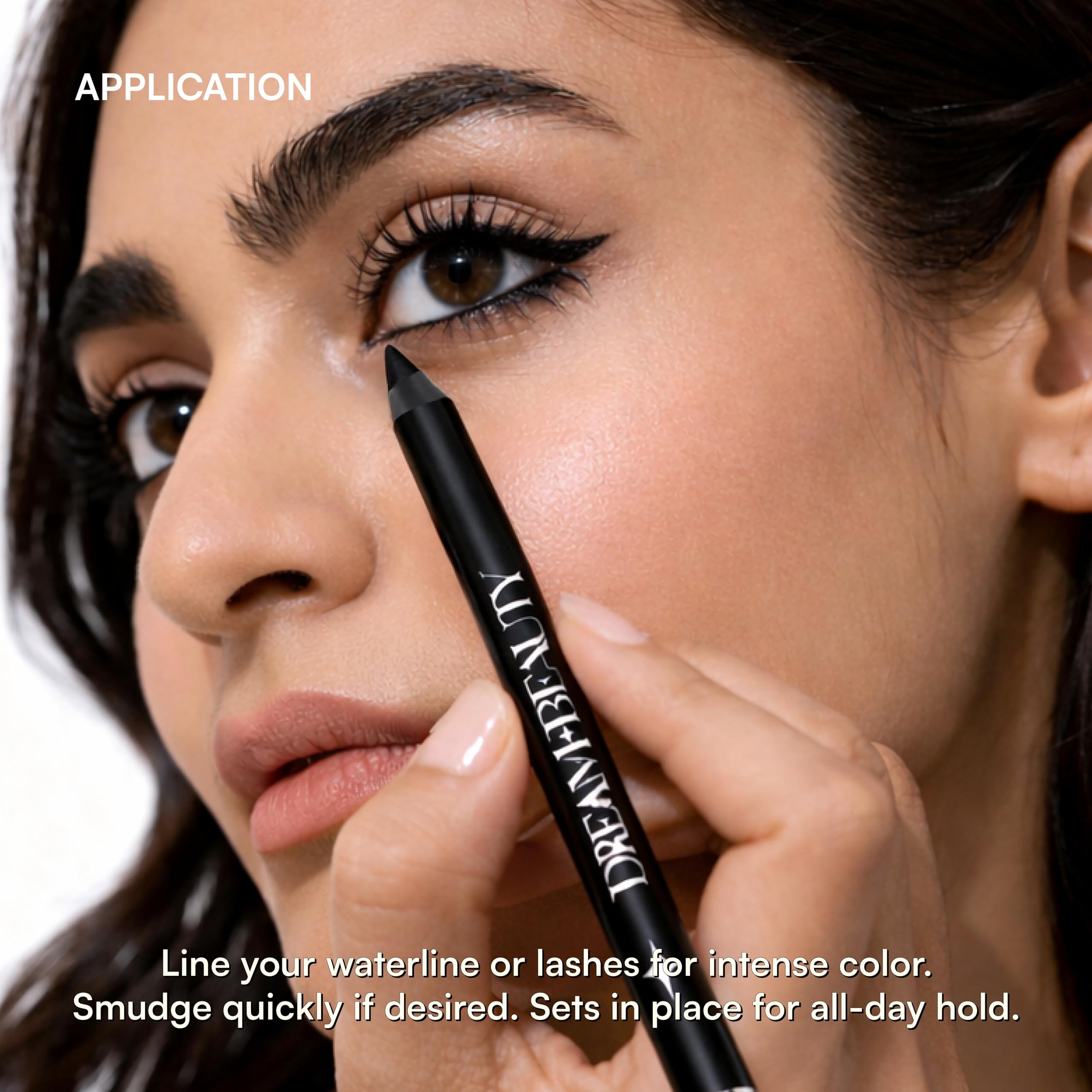 Dream Beauty Intense Black Long Stay Eclipse Kajal - Smudge-Proof, Waterproof & Humidity-Proof | Silky Matte Finish | One-Swipe Application, Non-Irritating & Gentle for Sensitive Eyes with Vitamin E & Almond Oil | With Free Sharpener 1.5gm 3