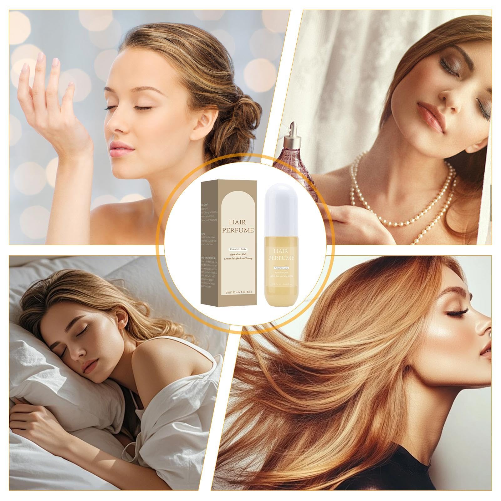 Profumo per capelli da donna, a lunga durata, profumo leggero, nebulizzato, portatile, 50 ml, per donne, matrimoni, appuntamenti, vacanze