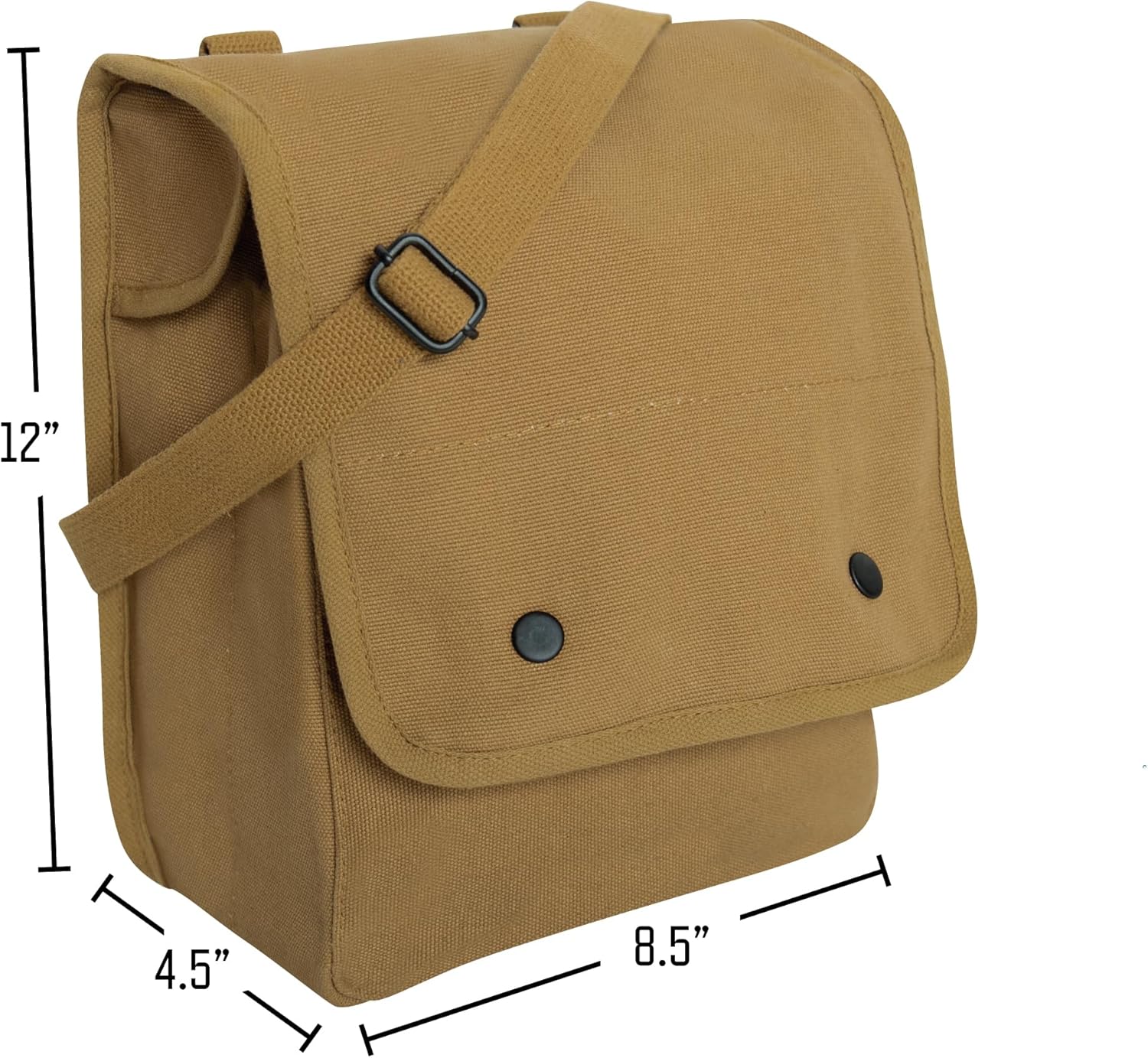 Rothco Canvas Map Case Shoulder Bag – Rugged Crossbody EDC Utility Storage
