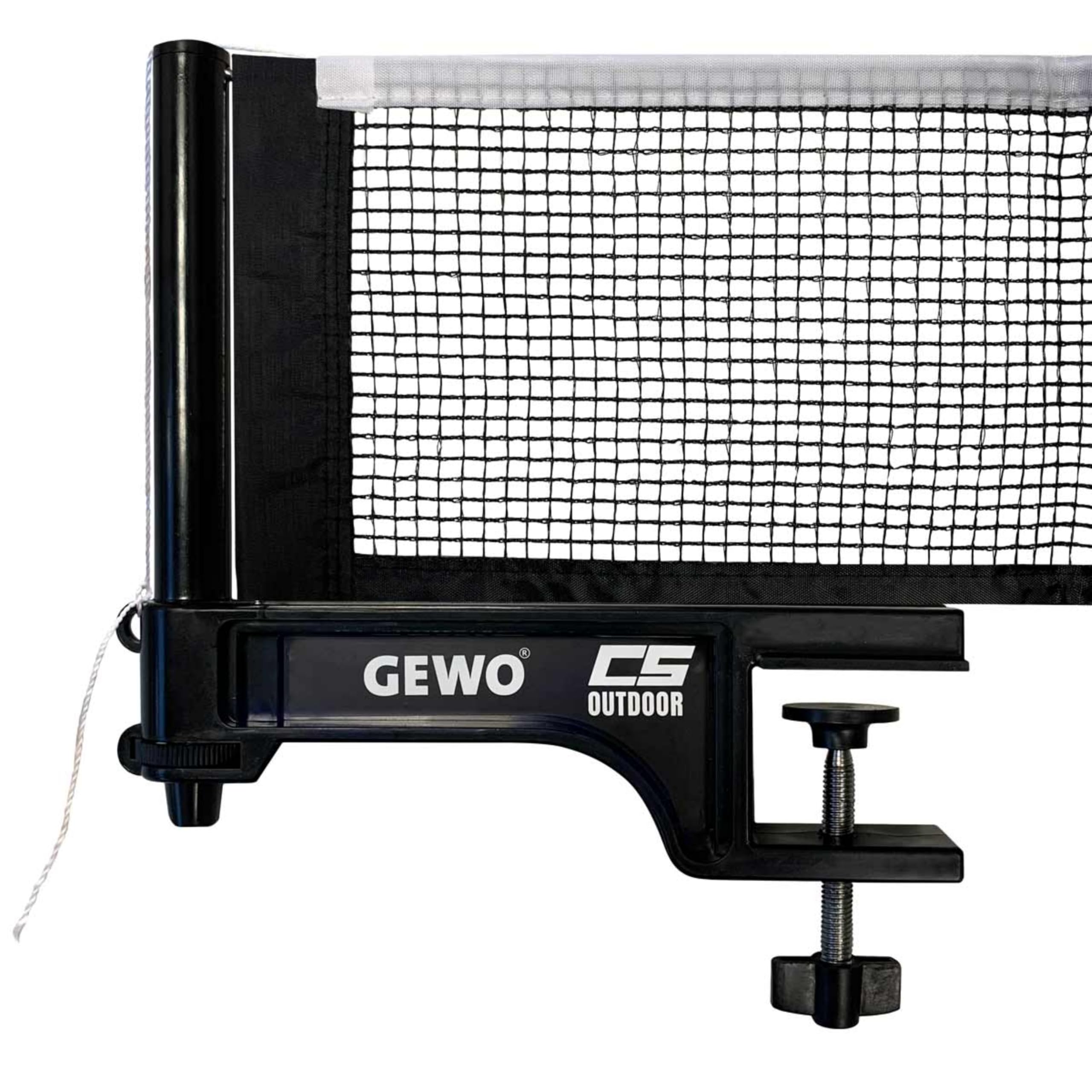 GEWO CS Outdoor - Rete da ping pong per esterni, resistente alle intemperie, robusta struttura a rete e comoda vite in altezza, facile da montare, robusto filo nero
