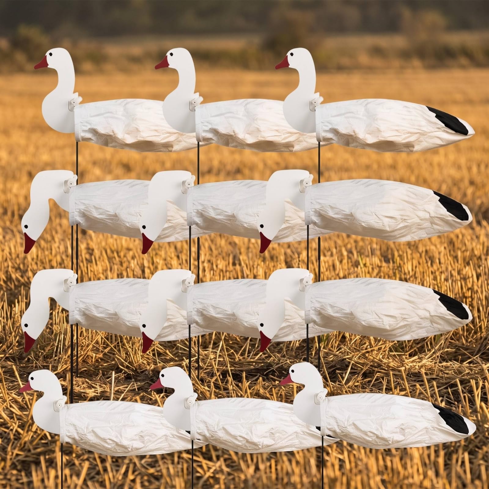 12 Stück Lockgans Flach Gänselockvogel Verarbeitet Jagdausrüstung für Wildtierjäger, Gänsejagd, style to 1