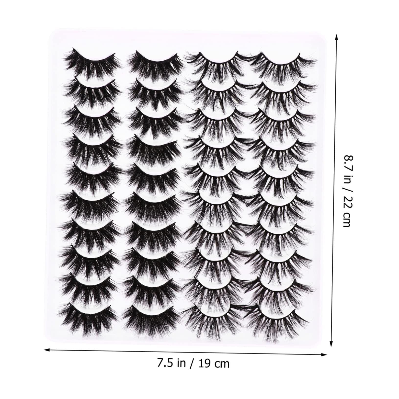 FOMIYES 60 Paia Ciglia Croce Stereo Ciglia Folte ia Finte Naturali ia Di Trucco Delle Donne ia Fitte 3d Incrociare Le ia Finte 3d Imitazione Black