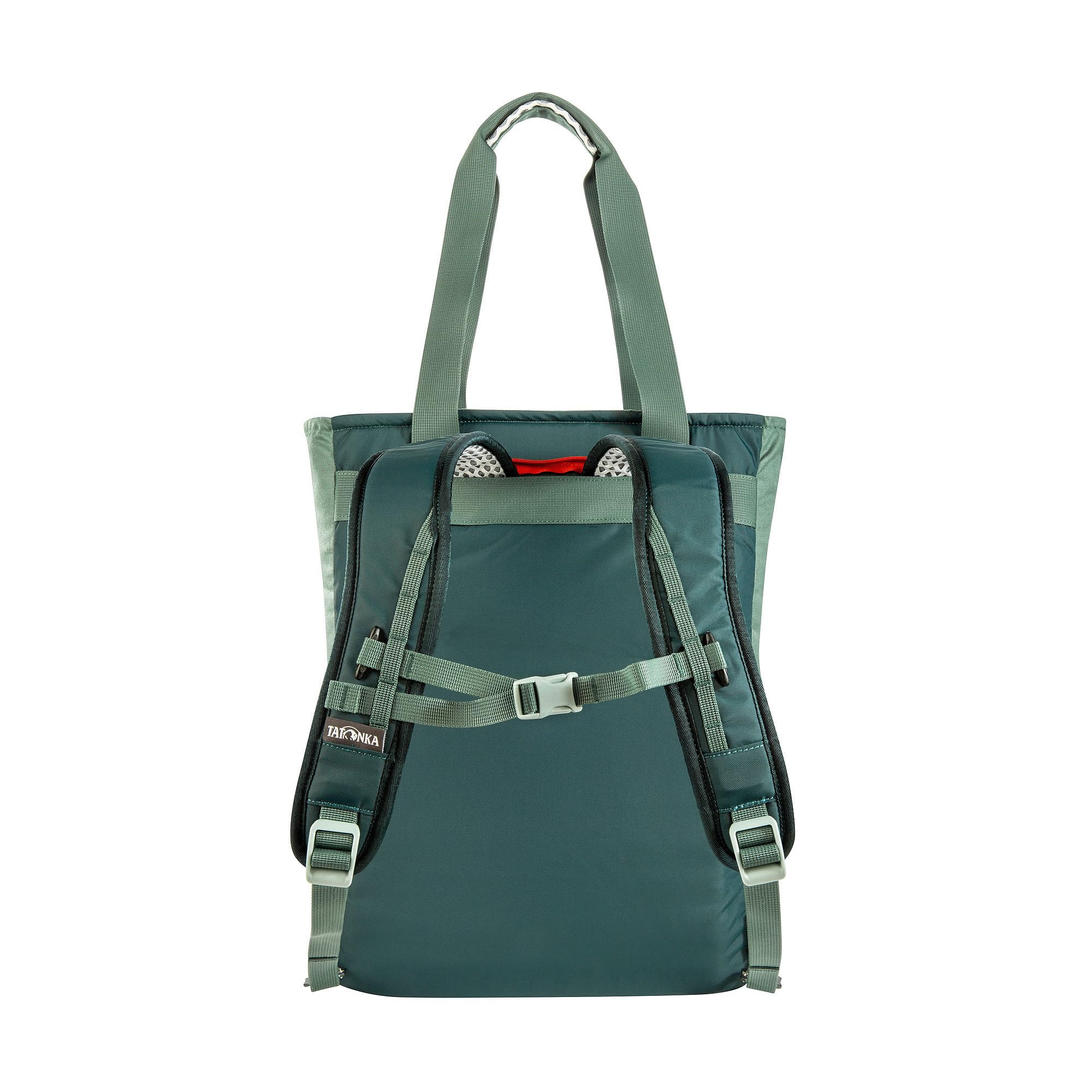 Tatonka Rucksacktasche City Stroller 20l - Tasche mit verstaubaren Rucksackträgern und Laptopfach - 20 Liter Volumen (sage Green)