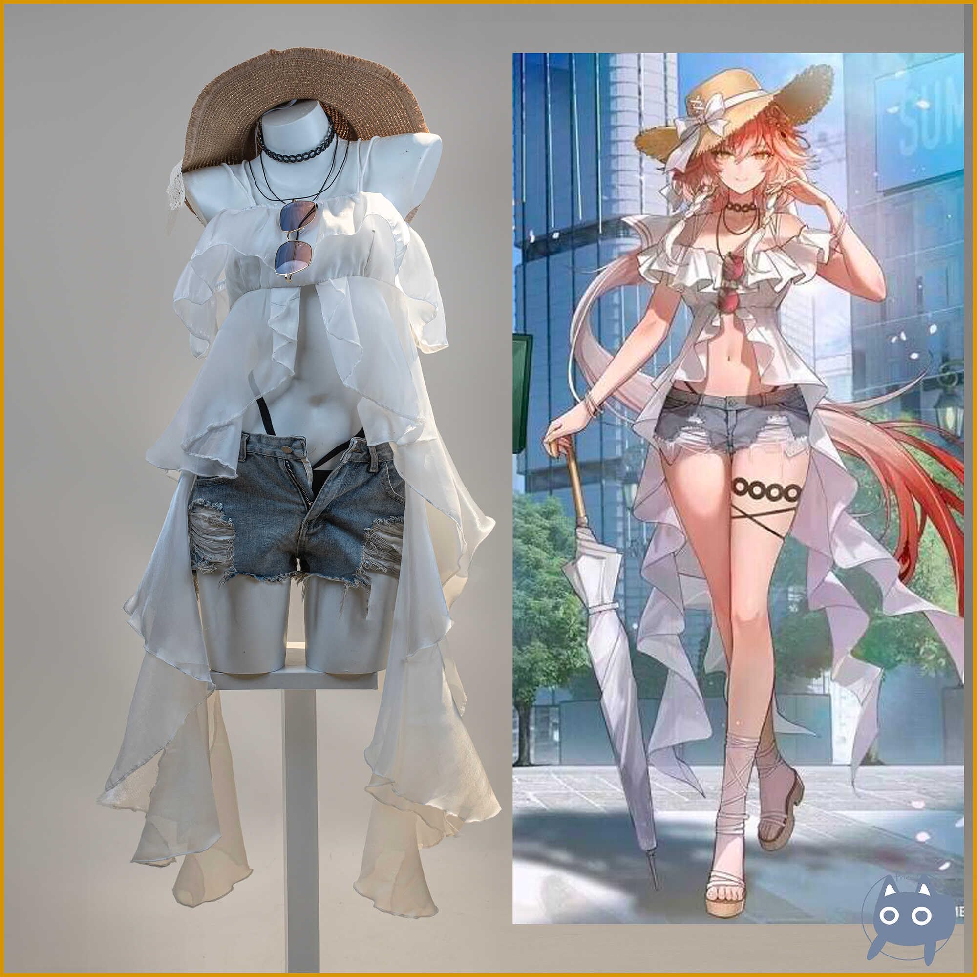 Amazon | 長離 コスプレ衣装 ウィッグ 鳴潮 めいちょう 水着