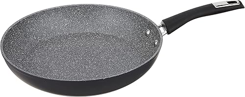 Bialetti Impact Textured - Sartén antiadherente apta para horno, 12 pulgadas, color gris