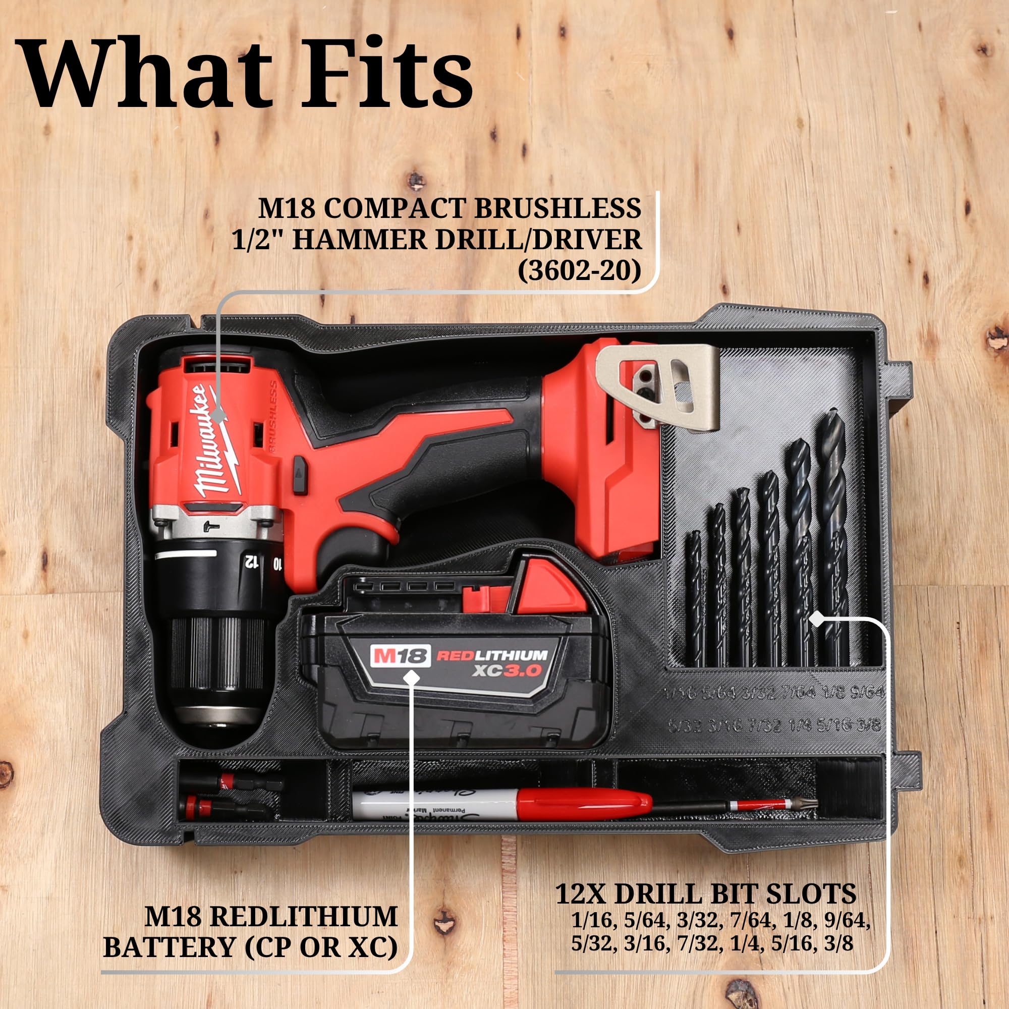 Insert for Milwaukee M18 Brushless 1/2" Hammer Drill Driver 3602-20 — Amazon image 6