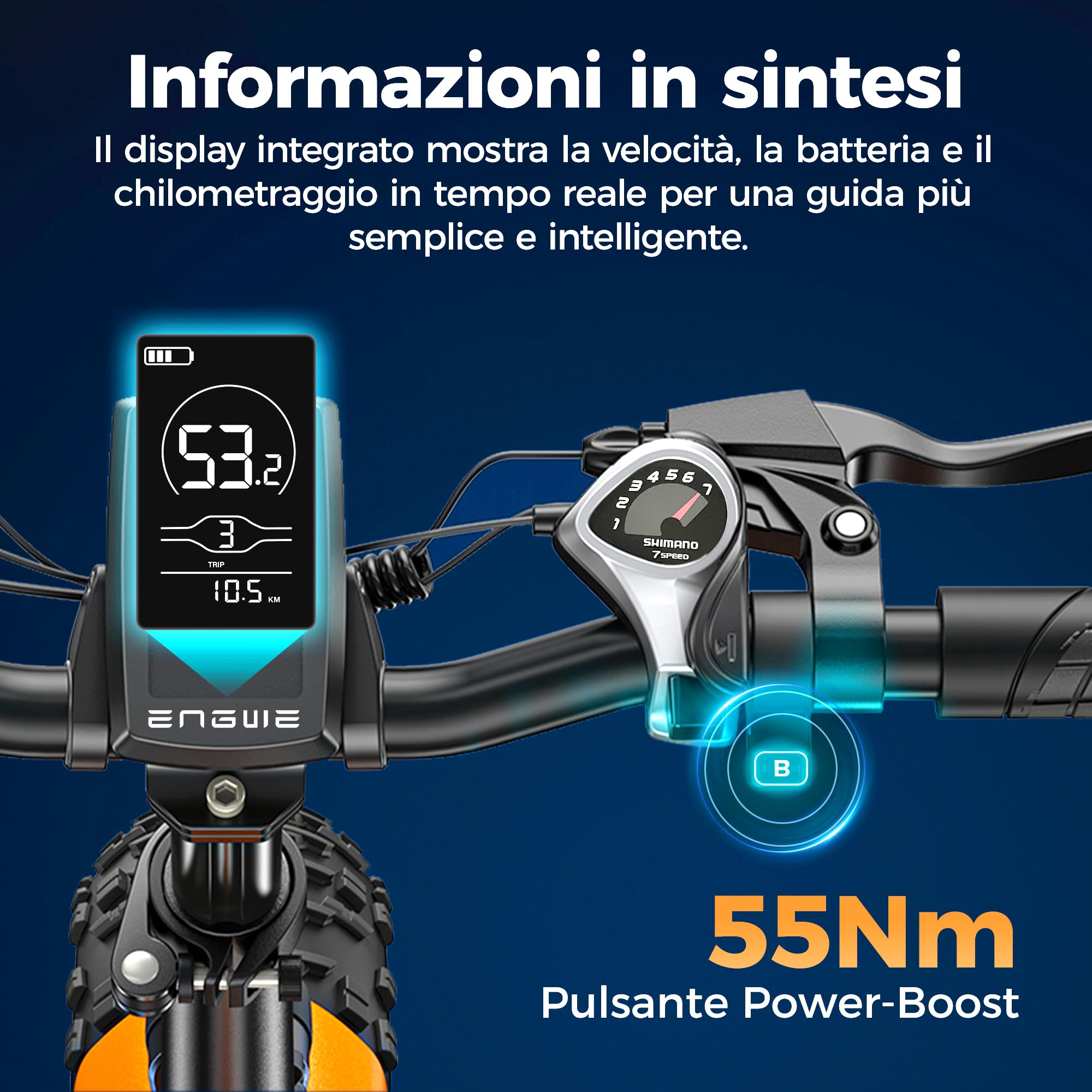 ENGWE EP-2 BOOST Bicicletta Elettrica Pieghevole Con Sensore di Coppia, 48V 13Ah Batteria Rimovibile e 250W Motore Senza Spazzole, Display a LED, 20" x 4.0" Pneumatici Grassi