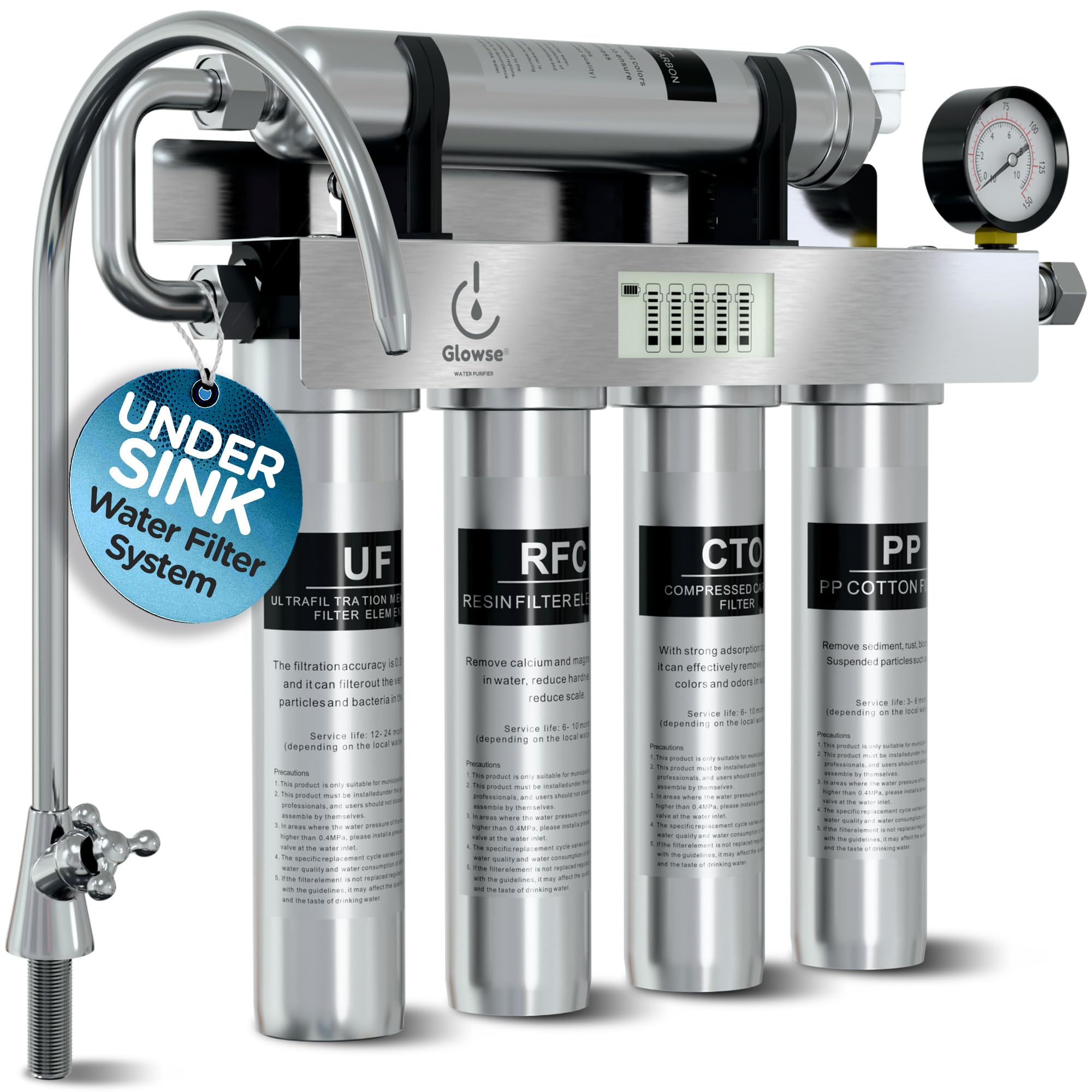 PR501 Wasserfilter Anlage 5 Stufen Ultrafiltration, Untertisch