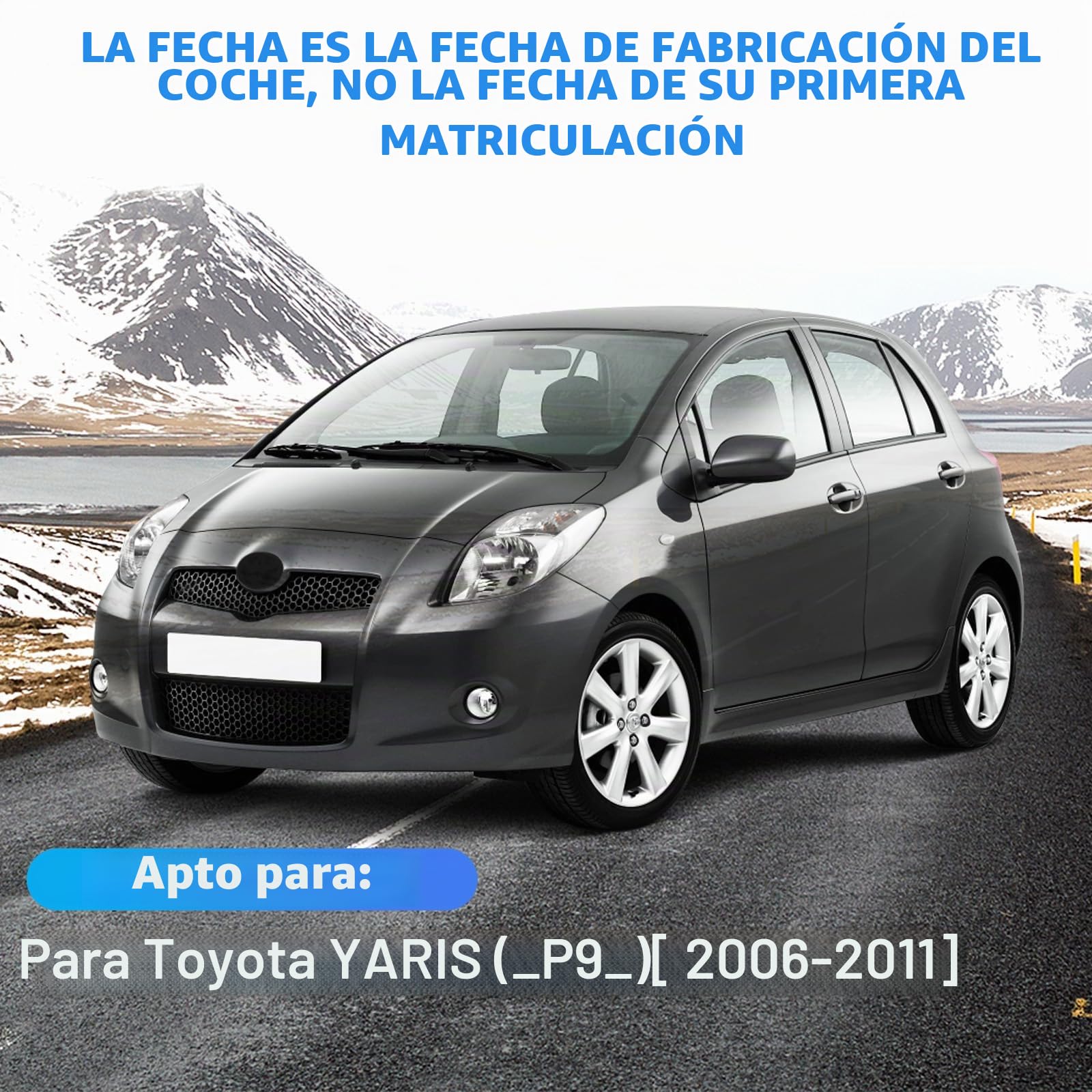 Mingke Cristal Espejo Retrovisor Derecho para Toyota YARIS (P9) 2006-2011 Retrovisor Exterior Calefactable Ajustable