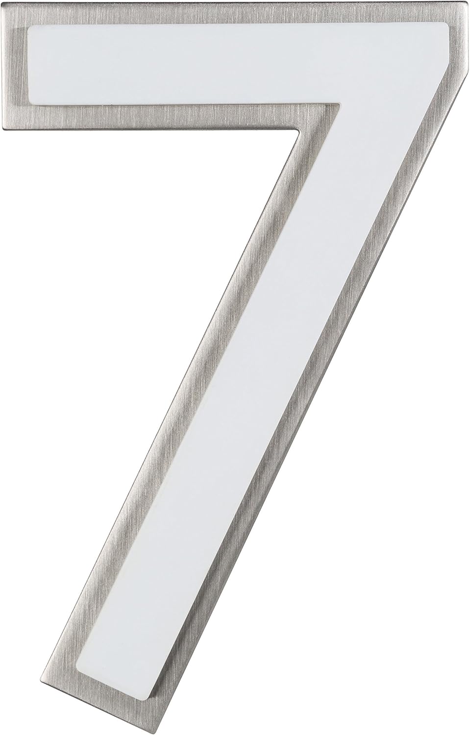 32271170 Stainless Steel House Number 7 Inches with Night Orientation Light