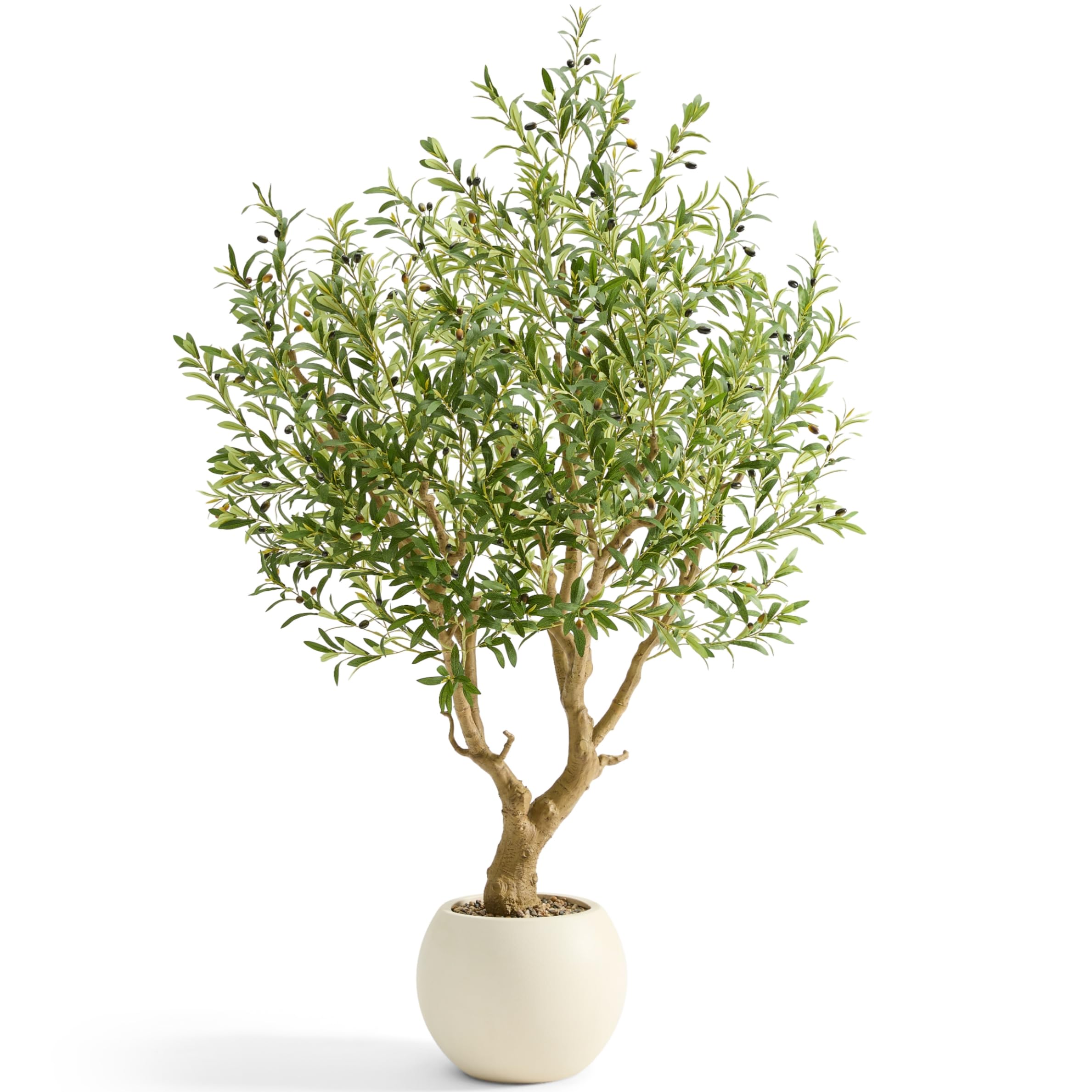 FloraFairy 7.5ft Luxury Artificial Olive Tree