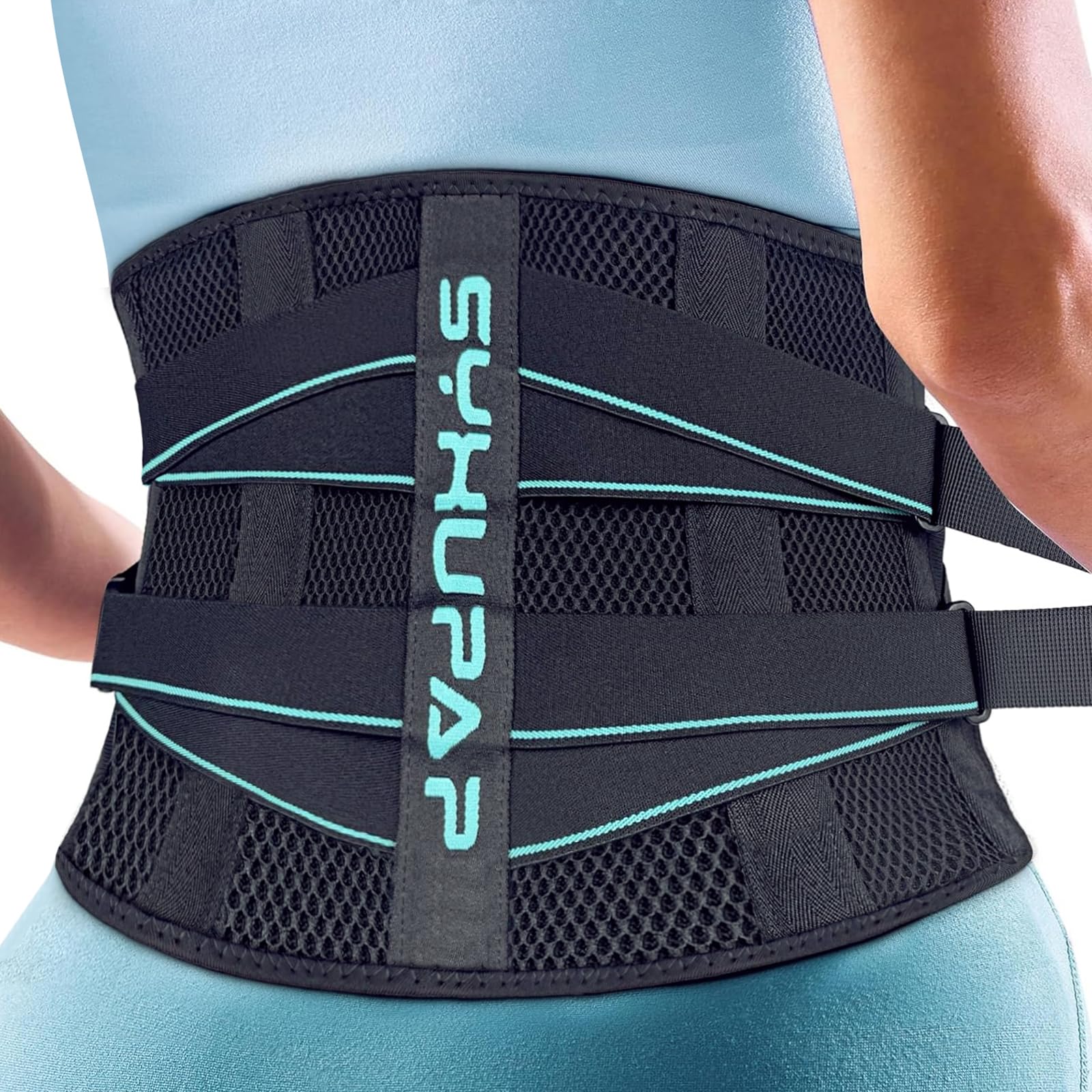 SYXUPAP Fascia Lombare Posturale, Regolazione della Fascia Schiena per Uomini e Donne, Posturale Cintura Lombare Utilizzare per Sport,M