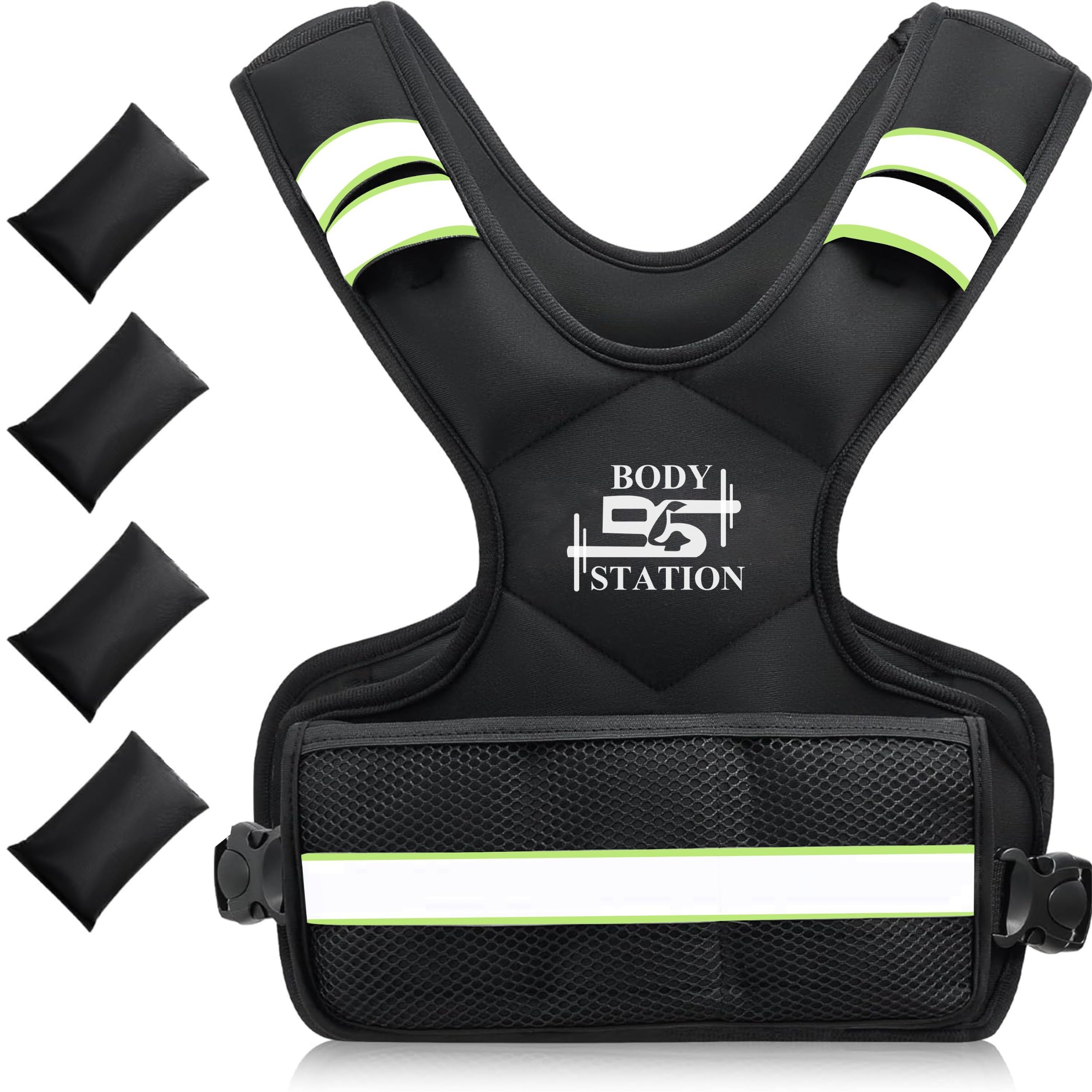 Bodystation Neoprene Adjustable Weighted Vest for Men & Women – Durable & Comfortable Workout Vest for Fitness, Running, CrossFit, Strength Training & Cardio – Heavy-Duty Design for Home & Gym Use-image-18