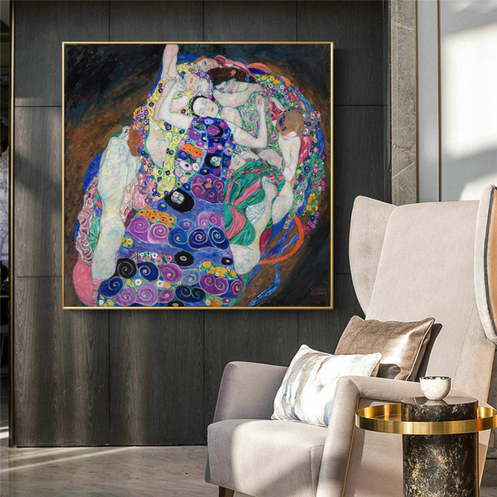 Amazon.co.jp: 聖母グスタフ・クリムトの有名な絵画 古典的な壁アート