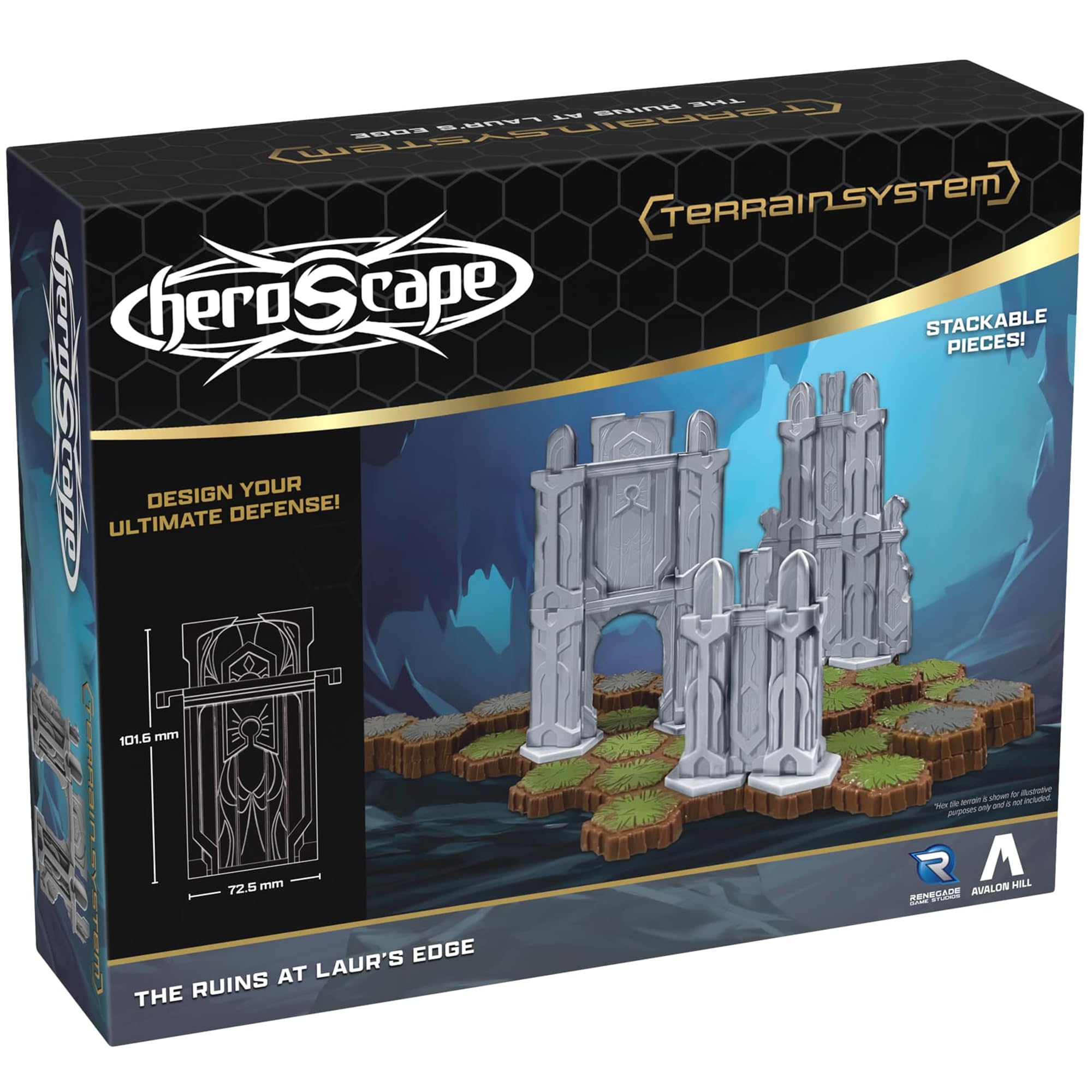 Renegade Game Studios - Heroscape The Ruins at Laur's Edge Terrain Expansion - Add on Content for The Heroscape Miniatures Game - Battle Box or Master Set is Required to Play