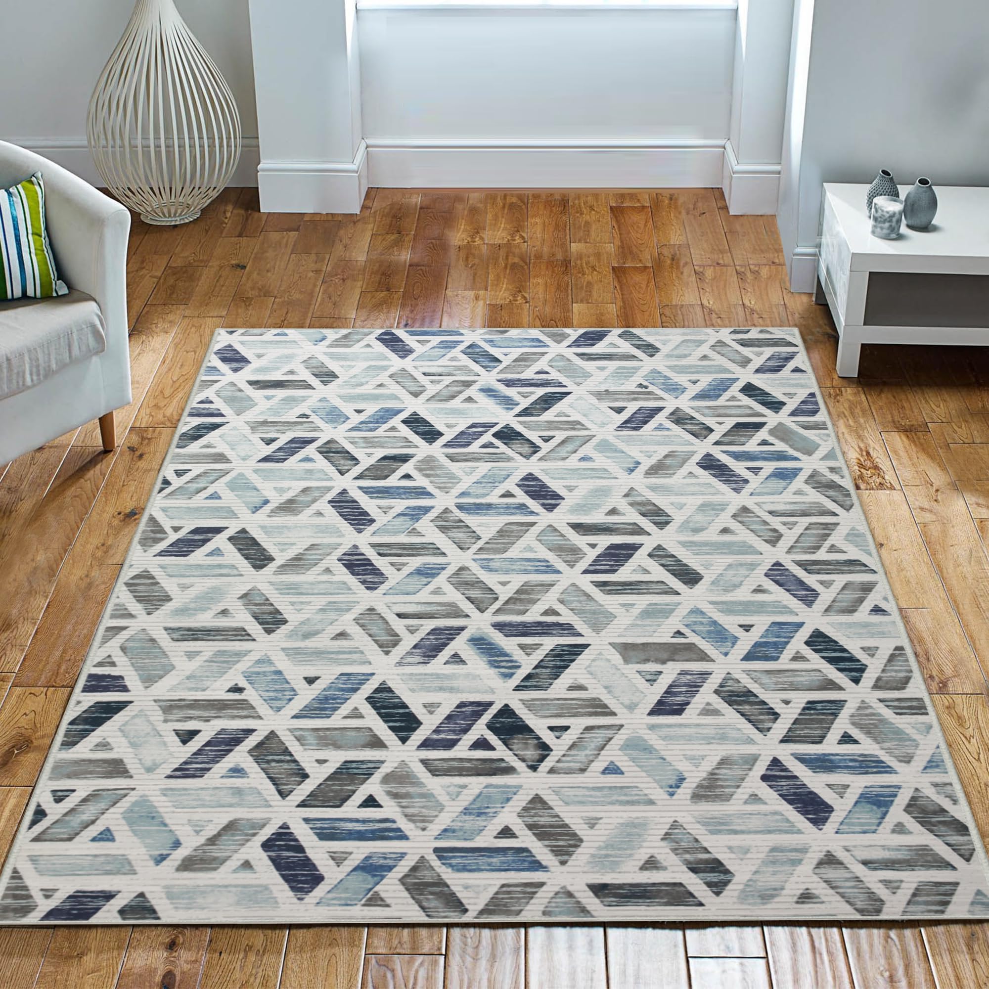 Imperial Rooms Area Rugs for Bedroom - Printed Rugs Living Room Large 200x290 Cm Non Shedding Abstract Design Modern Carpet Super Soft Extra Large Rug - Easy to Clean (ZZZ) โ image 1