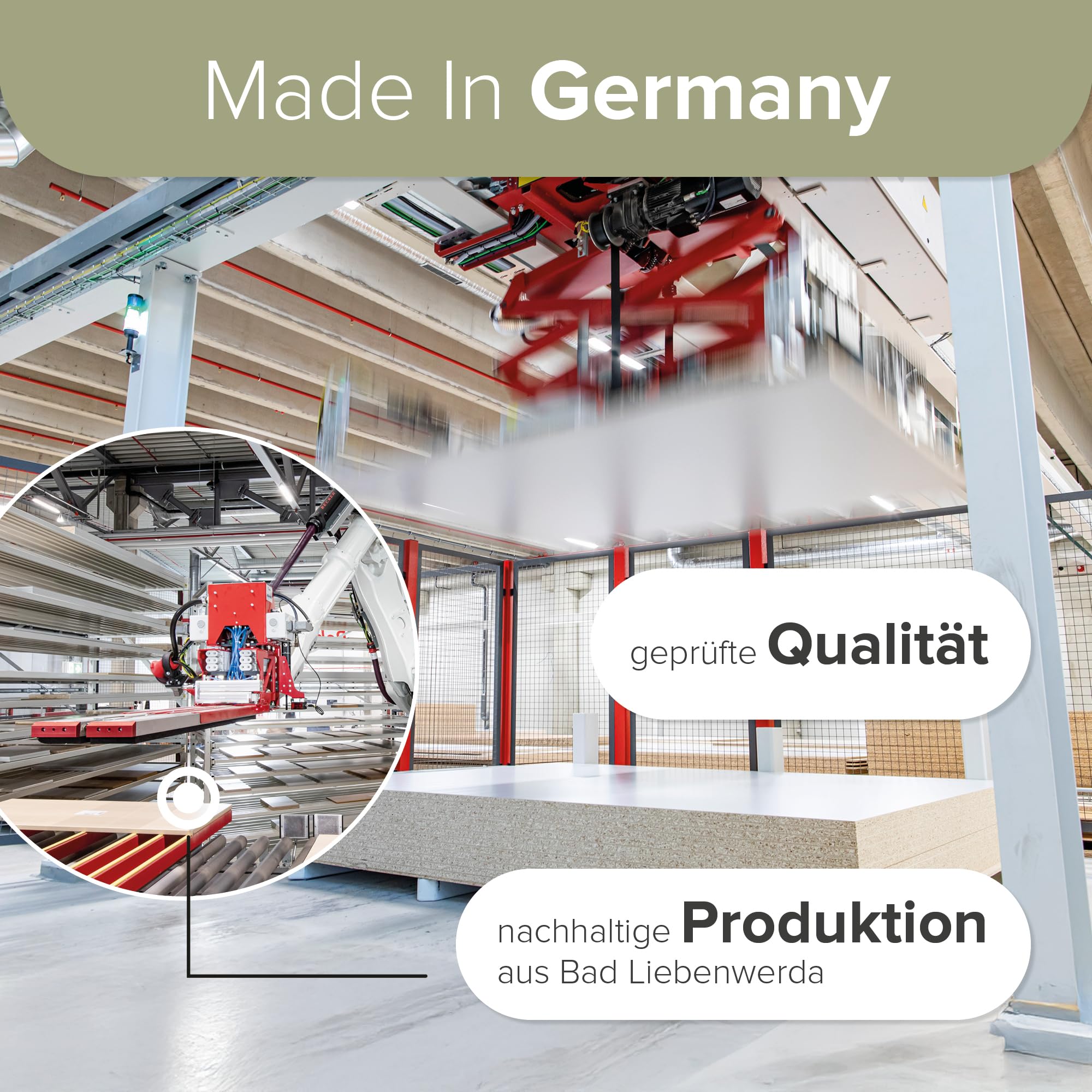 REISS Tischplatte mit Nullfugen-Technologie für Schreibtisch & Homeoffice - Made IN Germany - Robuste Schreibtischplatte - Pflegeleicht & stabil - PEFC-Zertifiziert - (200x90 cm) - (Avocado)