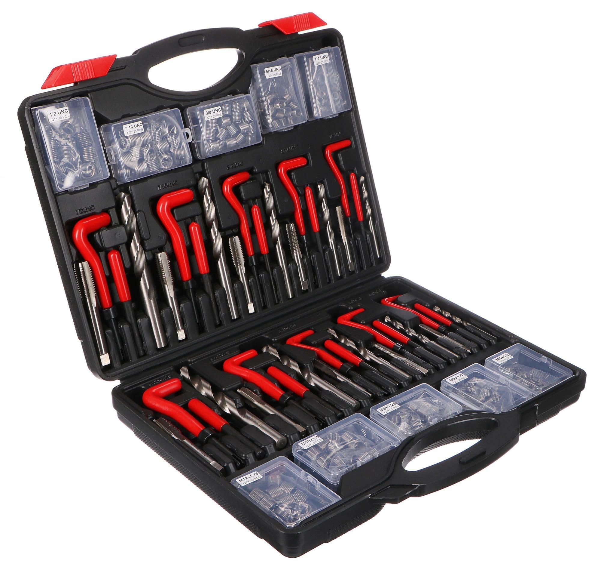 MECHANIC THREAD SET 261 | Juego de reparación de roscas | M5 - M12 | 1/4UNC - 1/2UNC | 261 piezas