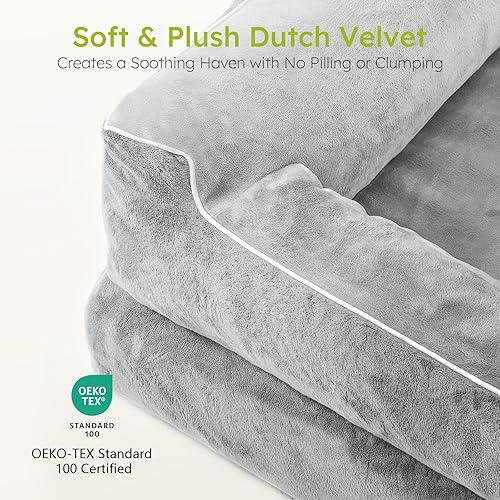 Miniatura 8 de Cama extragrande para perro, cama ortopédica para perros con espuma viscoelástica de gel refrescante, cama impermeable XL para mascotas con funda