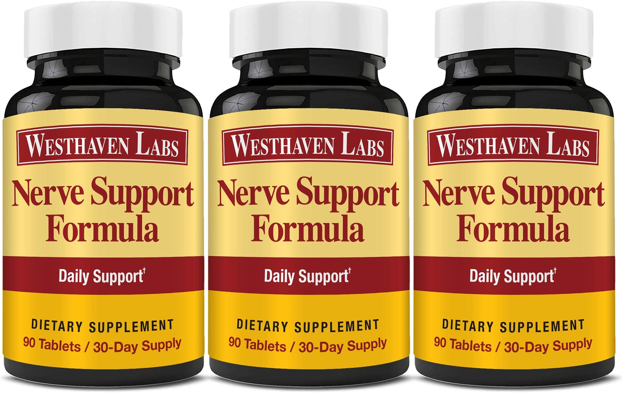 Nerve Support All-Natural Nerve Support Dietary Supplement with Alpha Lipoic Acid Nerve Support Formula 90 Day Supply.