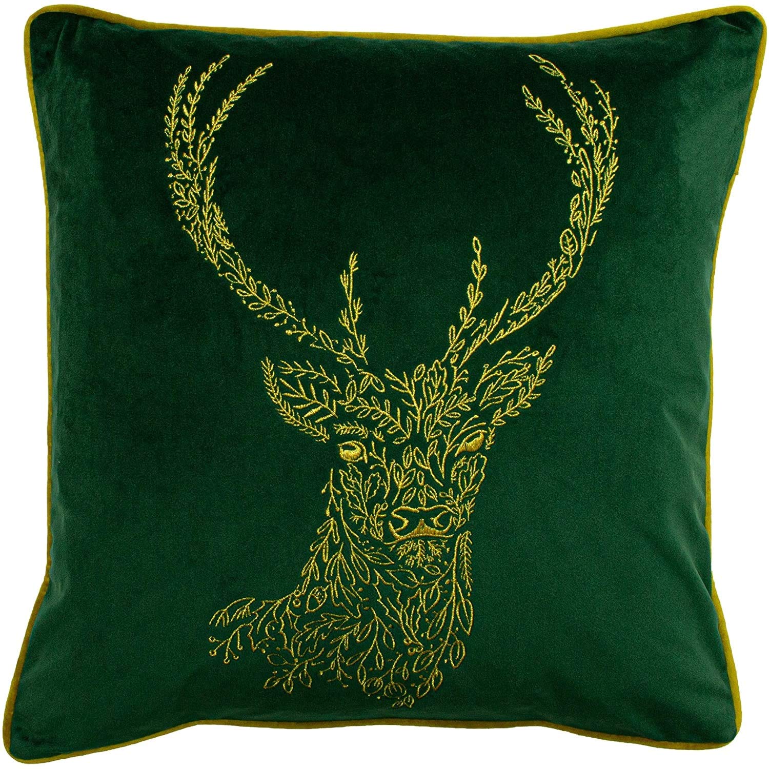 furn. Forest Fauna Stag Cushion Cover, Emerald, 50 x 50 cm