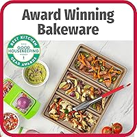 Vista 6 de GoodCook Bandeja Dividida Antiadherente de 11" x 17" – Bandeja de Cocina Texturizada 3 en 1, Fuente para Hornear, Bandeja para Horno de Acero al