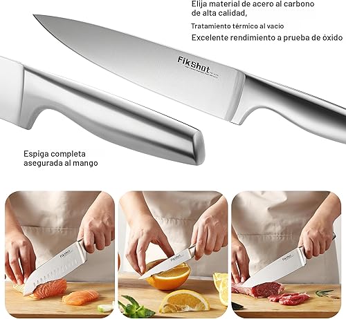 Miniatura 2 de Juego de cuchillos de cocina de acero inoxidable de alta calidad, cuchillo Santoku afilado y cuchillos de frutas, regalo para cocineros caseros, a