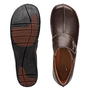 クラークス/Un.loop アンループ/ブラウン 24cm/レザー/コンフォート Amazon.com | Clarks Unisex Un Loop Ave Sneaker, Dark Brown