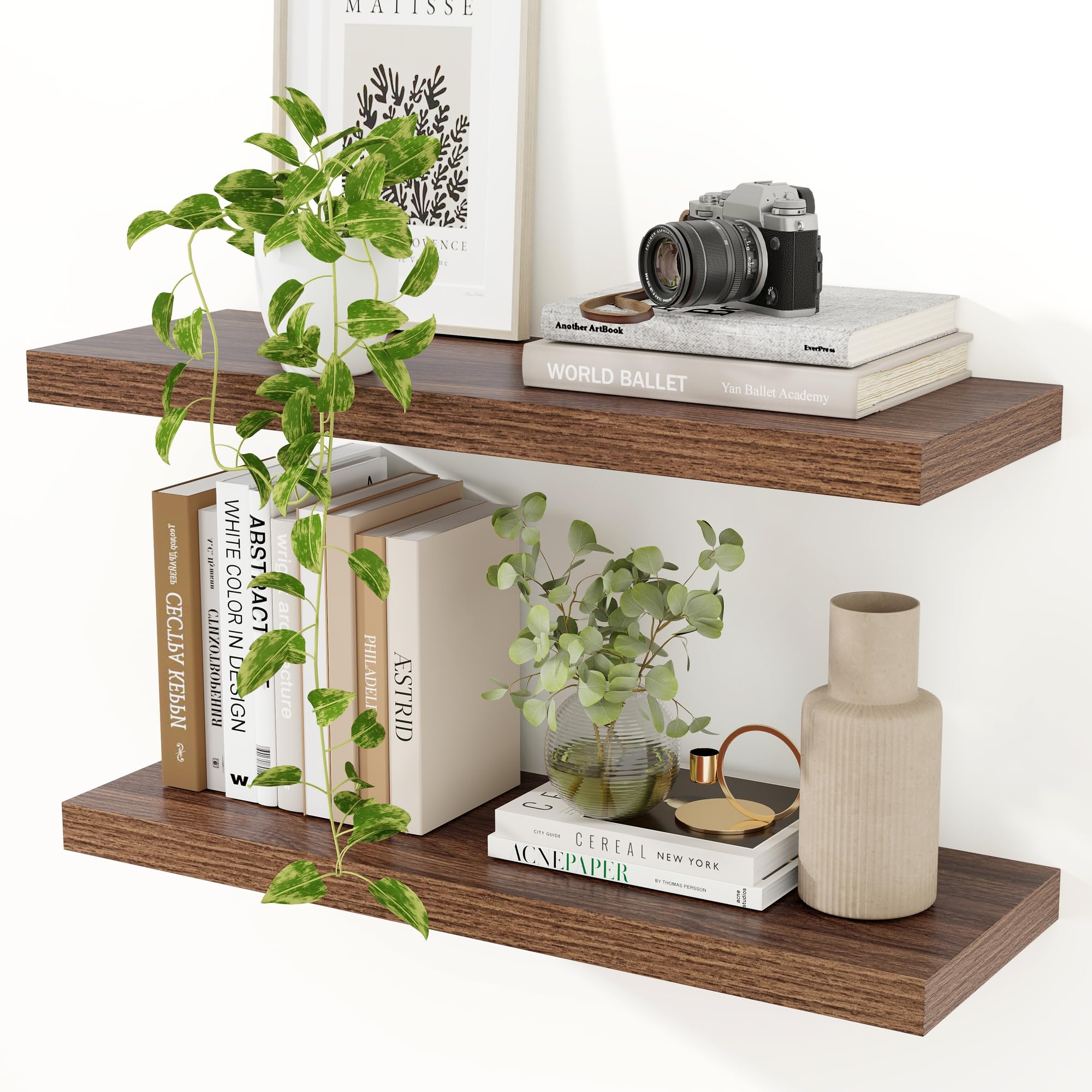 G.SHELF 900・ウォールナット G.CRAFTMAN Heimlove 60 cm Floating Shelves 24 Inch Long,9.3 Inch Deep Hanging
