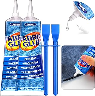 Fabric Glue Permanent, 100ml Strong Fabric Adhesive for Clothes, Permanent Washable Material Repair Glue