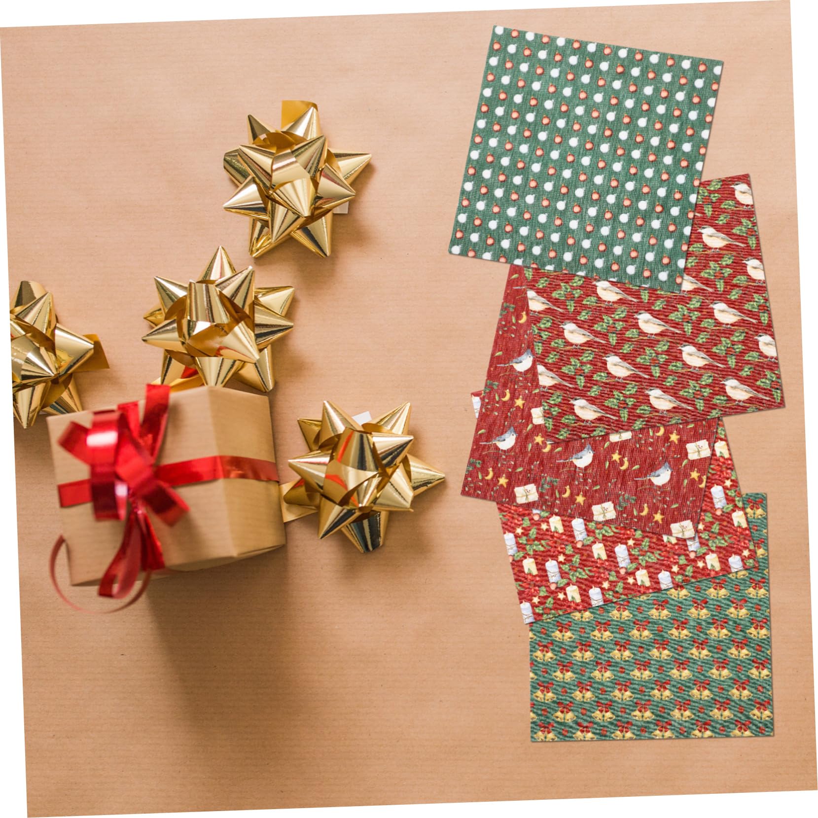 Artibetter 30blätter Weihnachts-Patchwork-stoffset Aus Baumwolle Für -bastelprojekte Quilten Und Kreative Dekorationen Für Feiertage