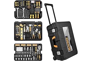 258-Piece Mechanic's Tool Kit with Rolling Tool Box