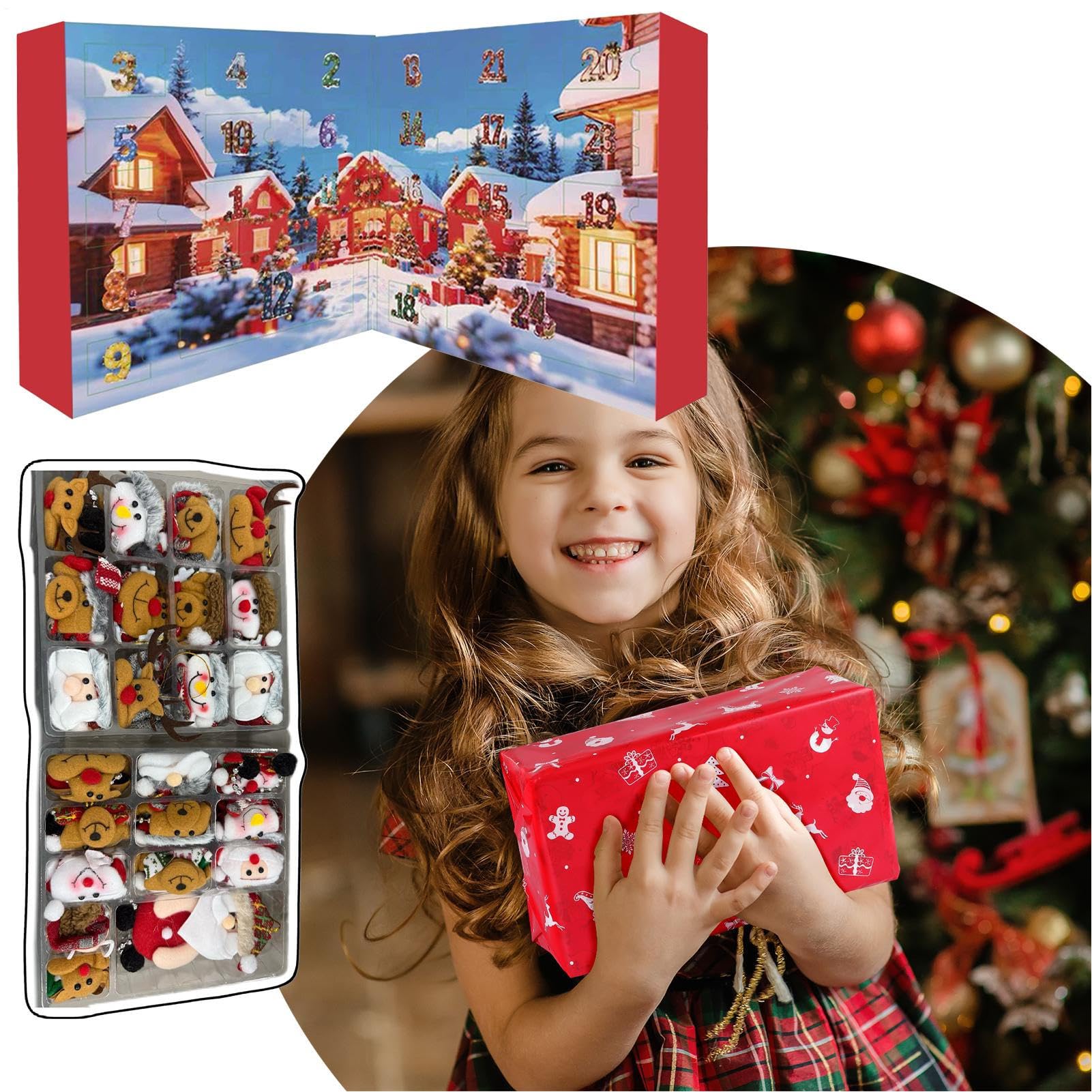 Calendario De Adviento Para Cuenta Atrás Con Árbol De Navidad De Peluche 24
