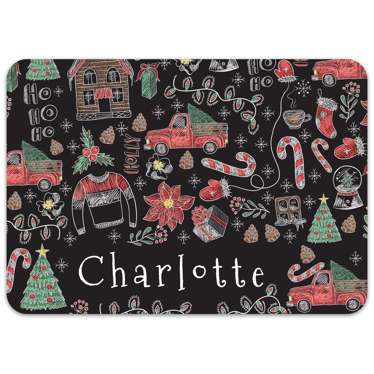 Paper Themes Personalised Christmas Placemats (Christmas Truck)