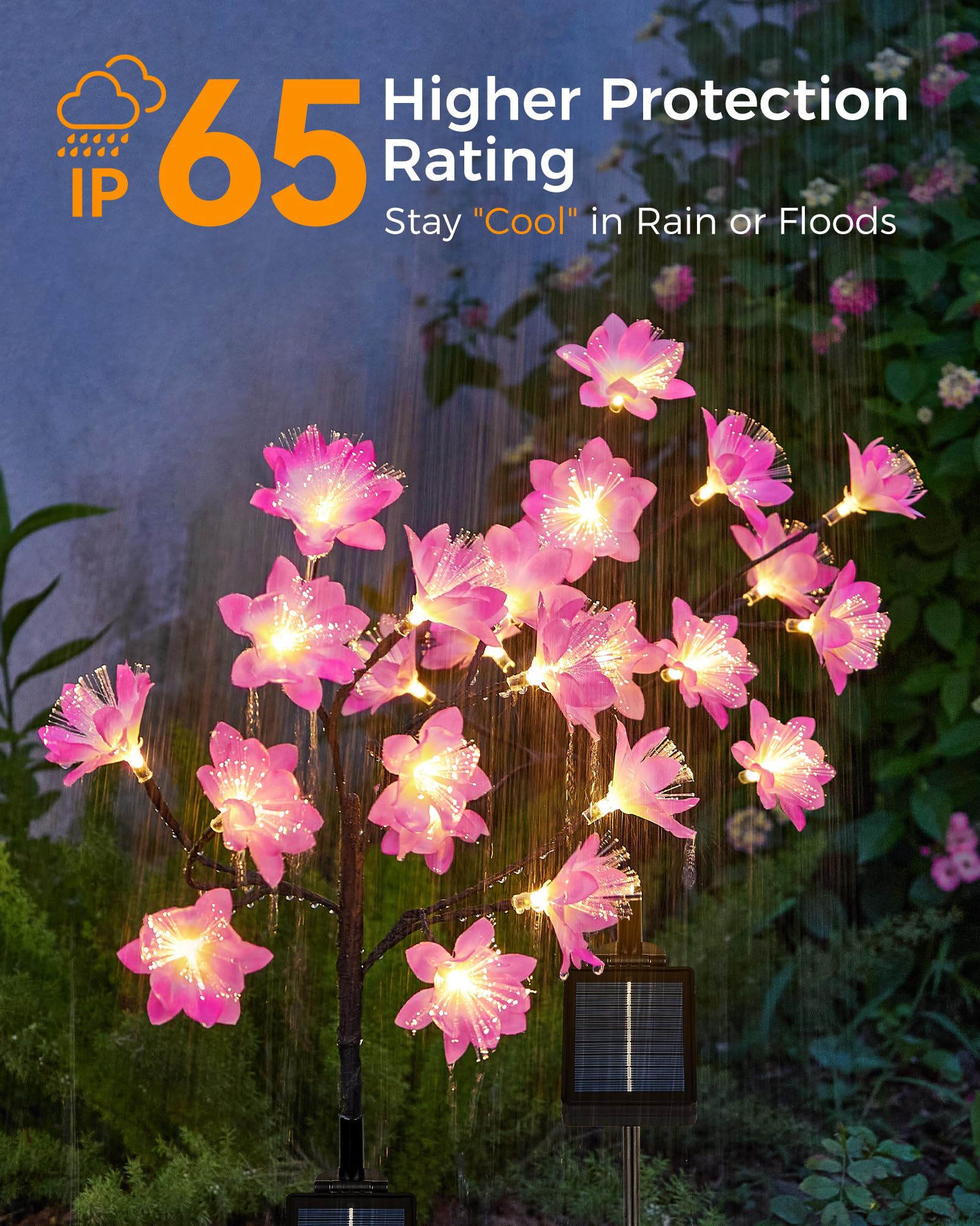 Confezione da 4 luci solari per esterni, a energia solare, IP65, impermeabili, decorative, per cortile, patio, giardino