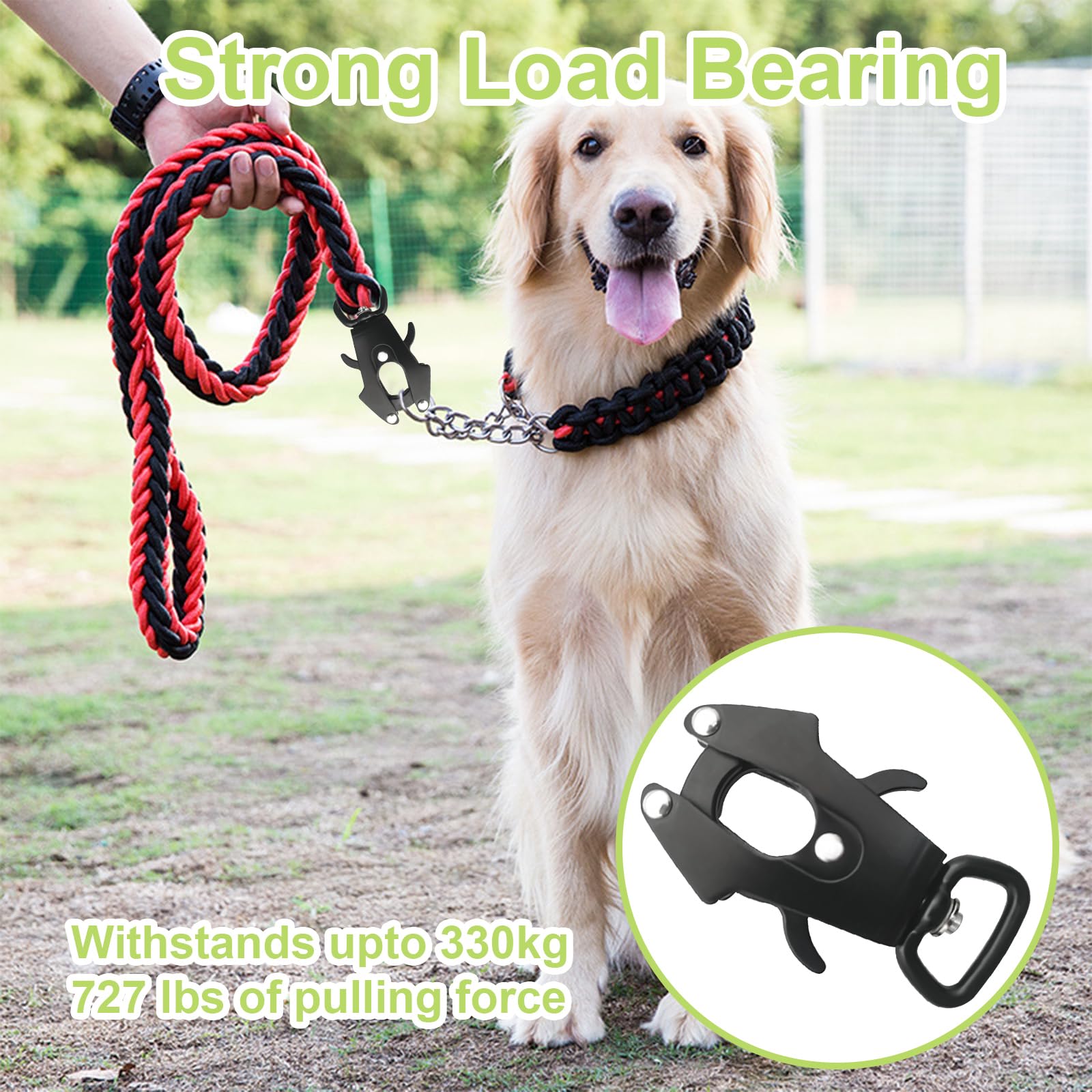 Frog Clip 2 Pack Espace Verrouillage en Aluminium Boucle de Laisse de Chien Boucle rotative à libération Rapide Boucle de chaîne de Chien résistant à la Rouille,Dia 25mm
