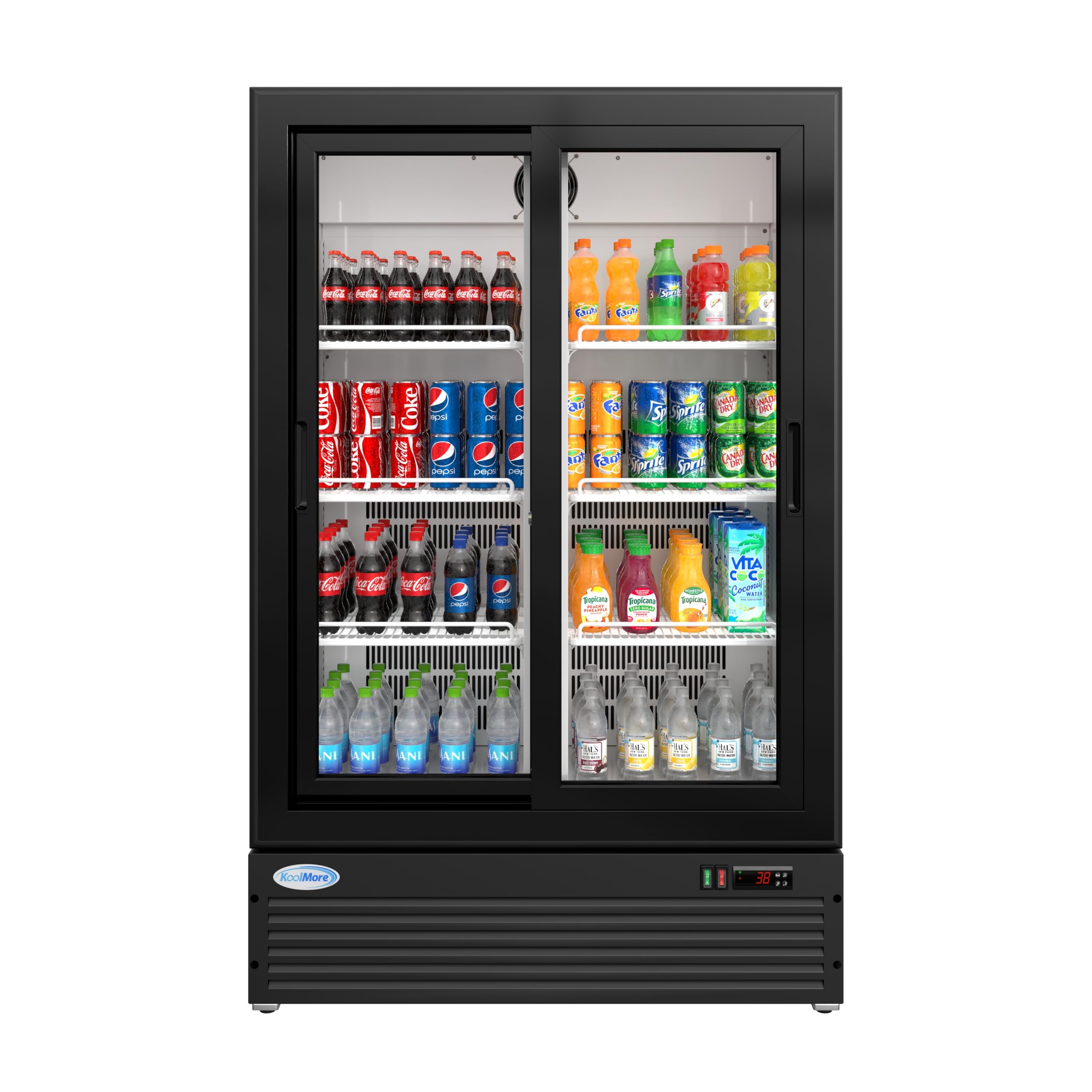 10 Cu. Ft. Low Height Merchandiser Cooler, Aisle End Grab-and-Go Beverage Display Fridge for Conveni...