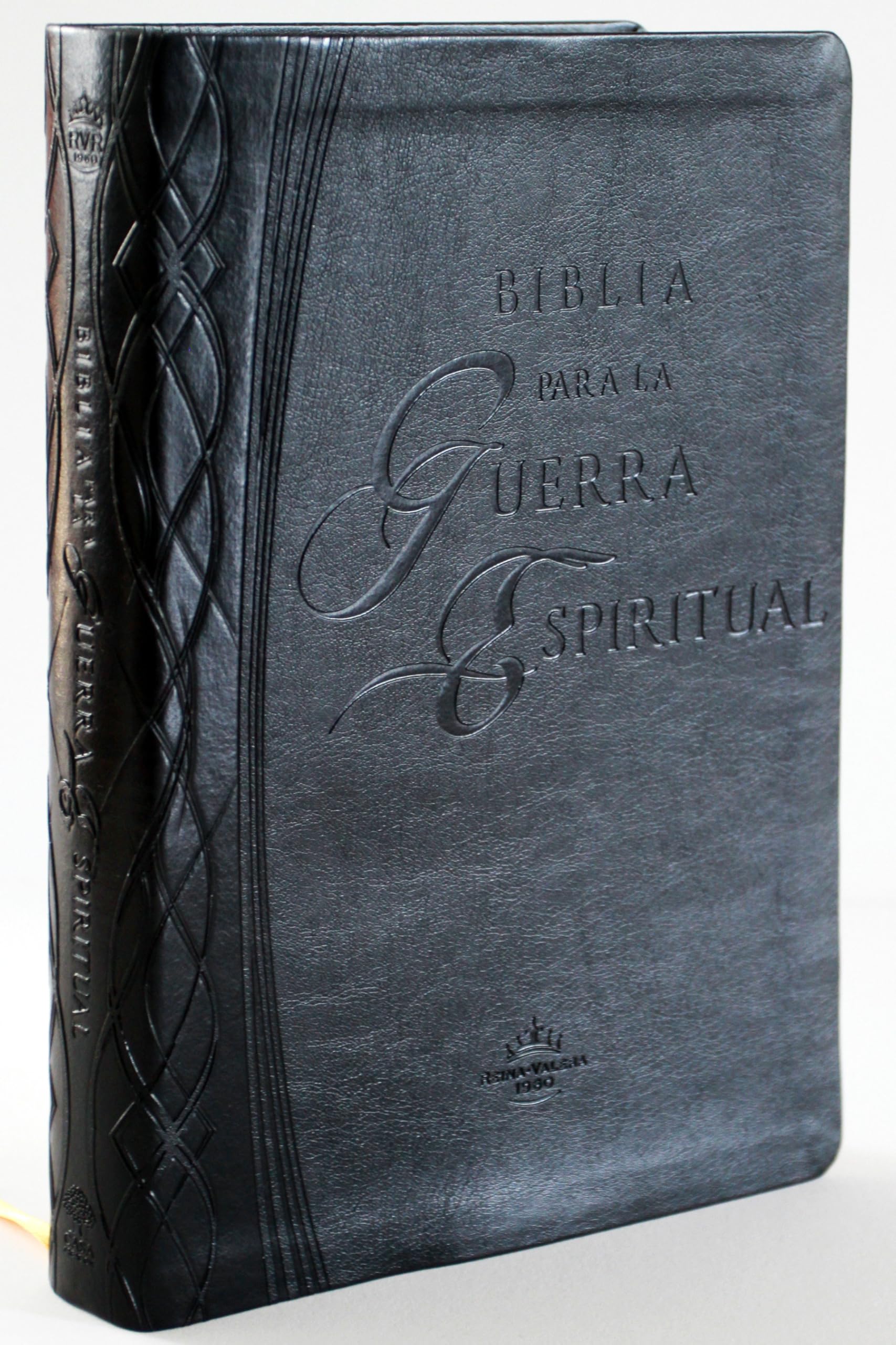 RVR 1960 Biblia para la Guerra Espiritual Negra con índice / Spiritual Warfare Bible, Black Imitation Leather with Index
