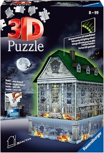 Miniatura 2 de Ravensburger Haunted House - Rompecabezas 3D de 216 piezas para niños 11548 – Tecnología Easy Click significa que las piezas encajan perfectamente