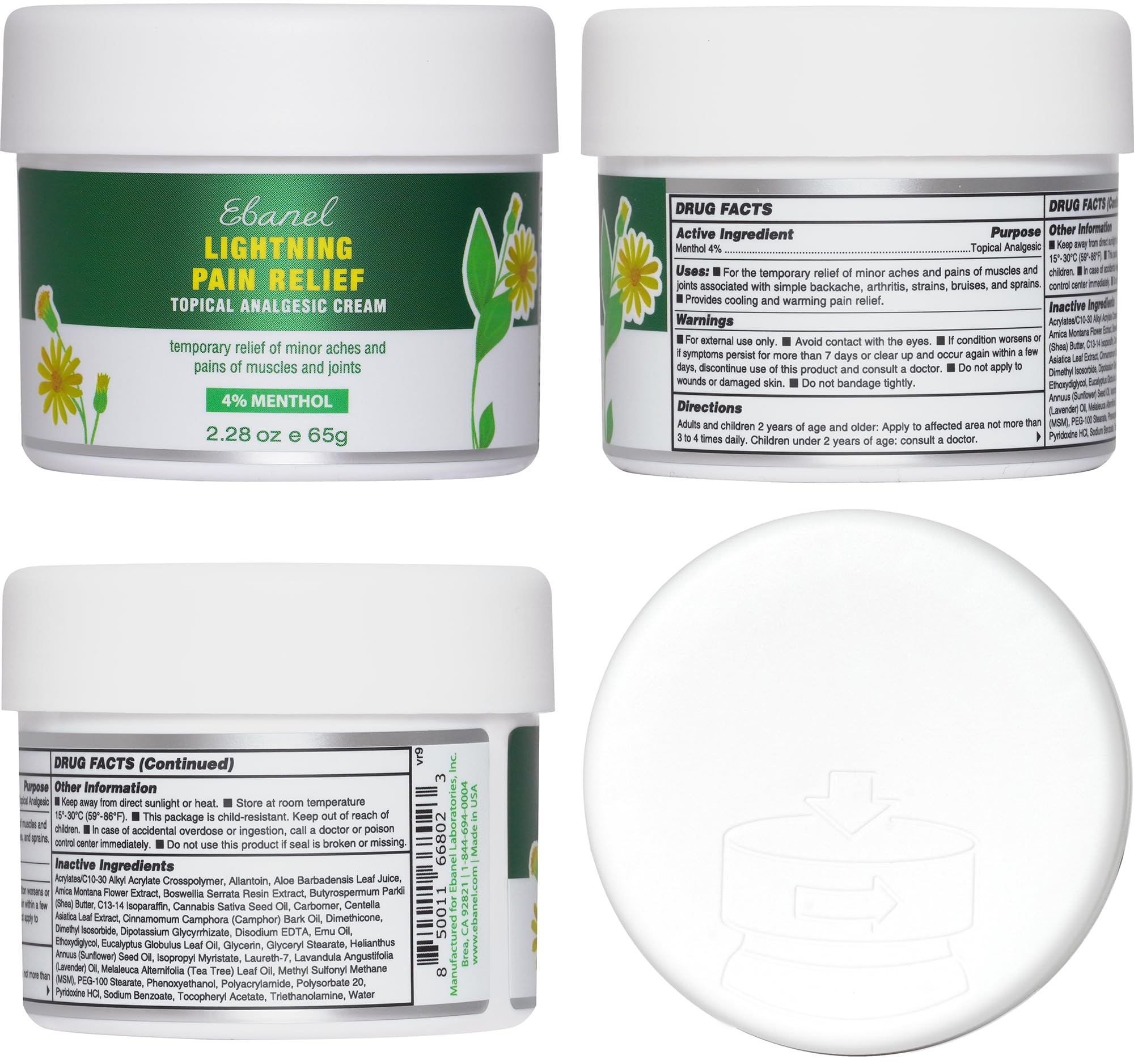 Ebanel Menthol Arnica Gel Pain Relief Cream for Arthritis, Strains, Sprains — Amazon image 8